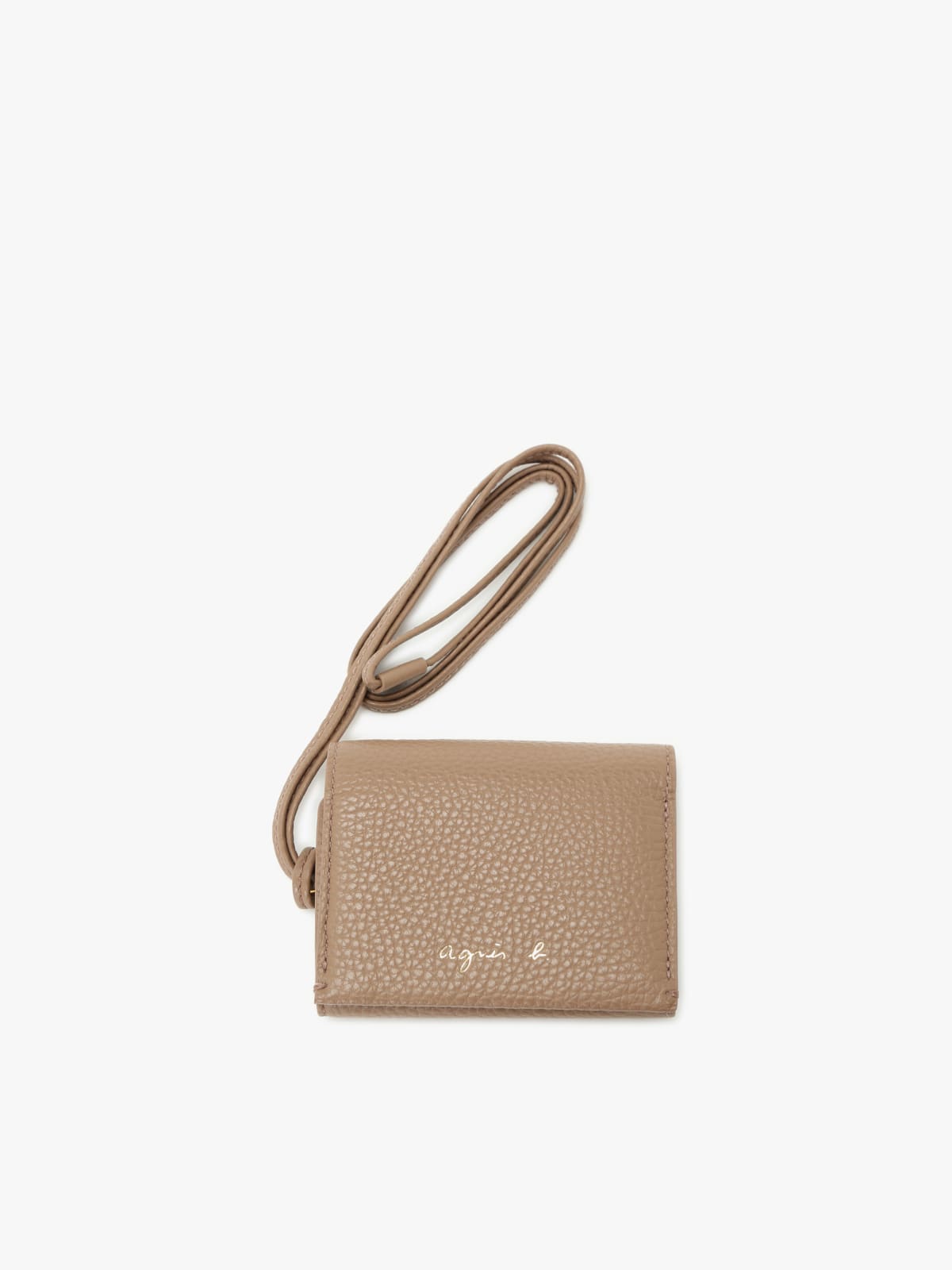 taupe leather wallet