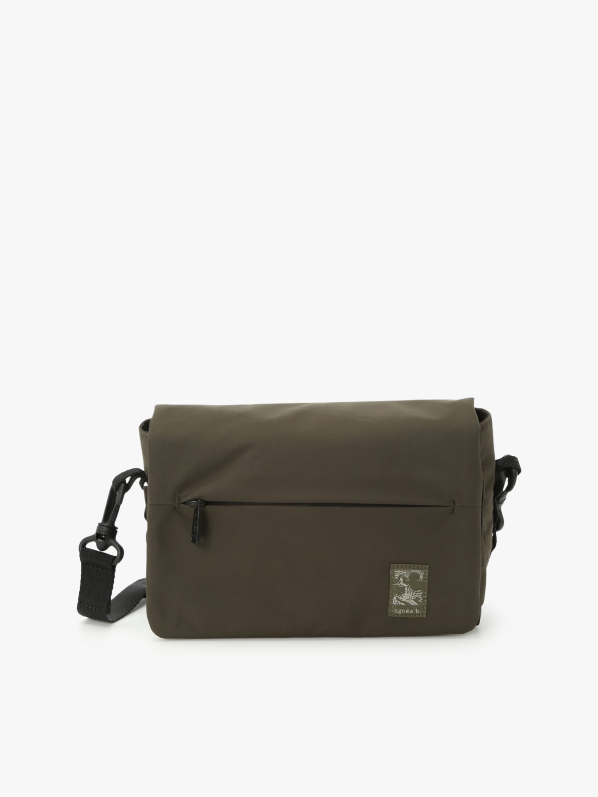 green nylon shoulder bag