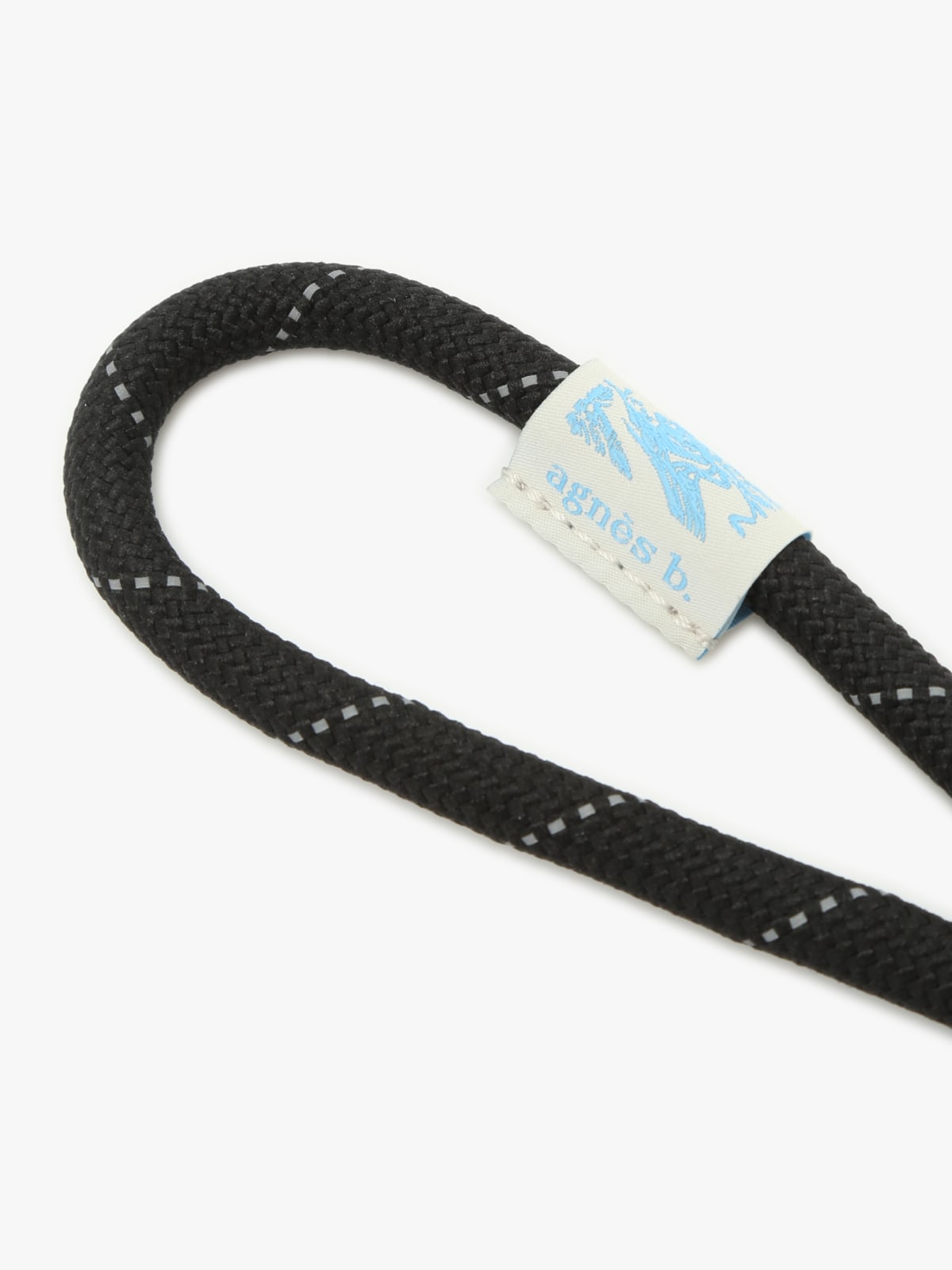 black key ring “agnès b.” with cord image number 1