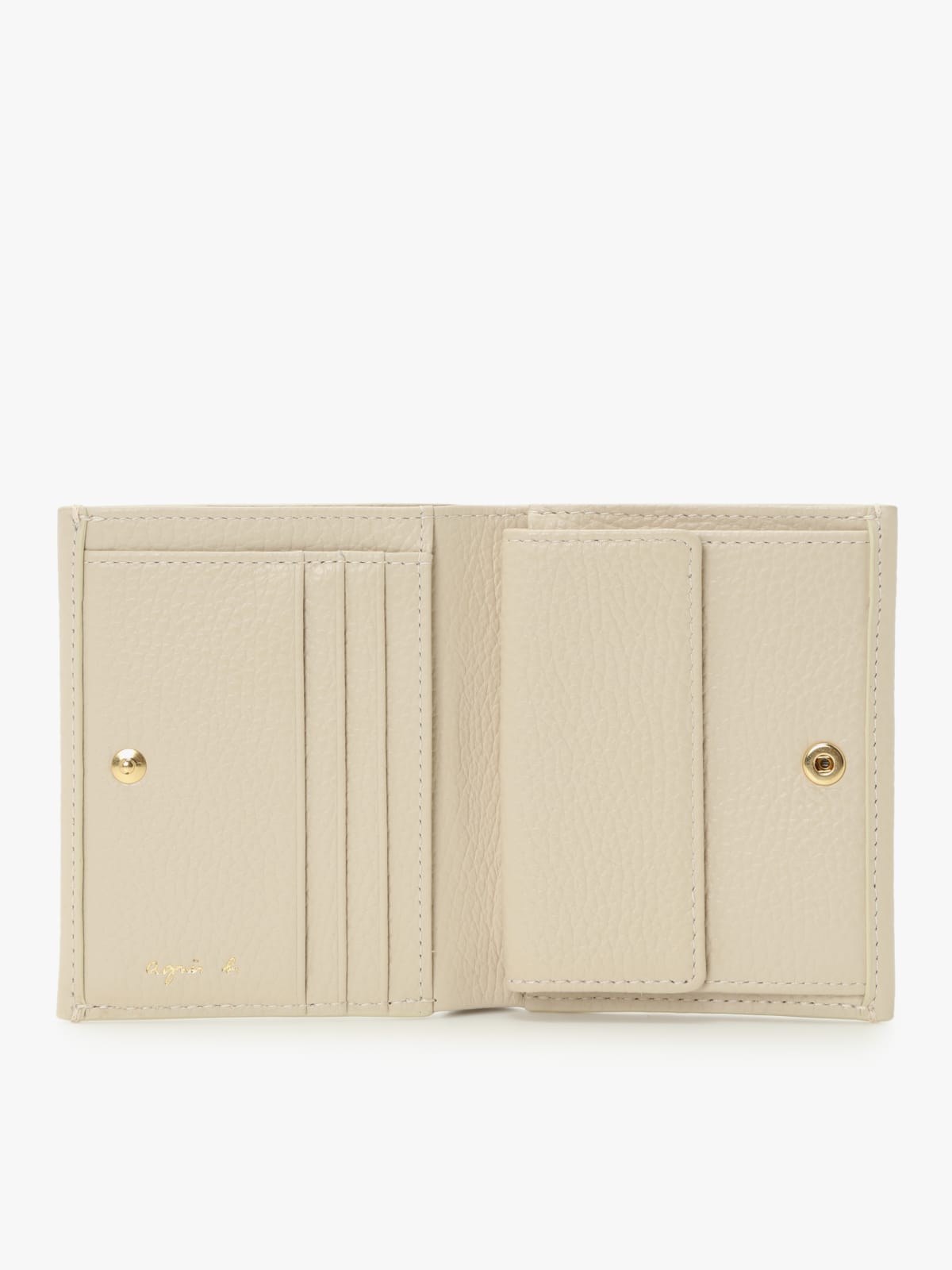 beige leather wallet image number 3