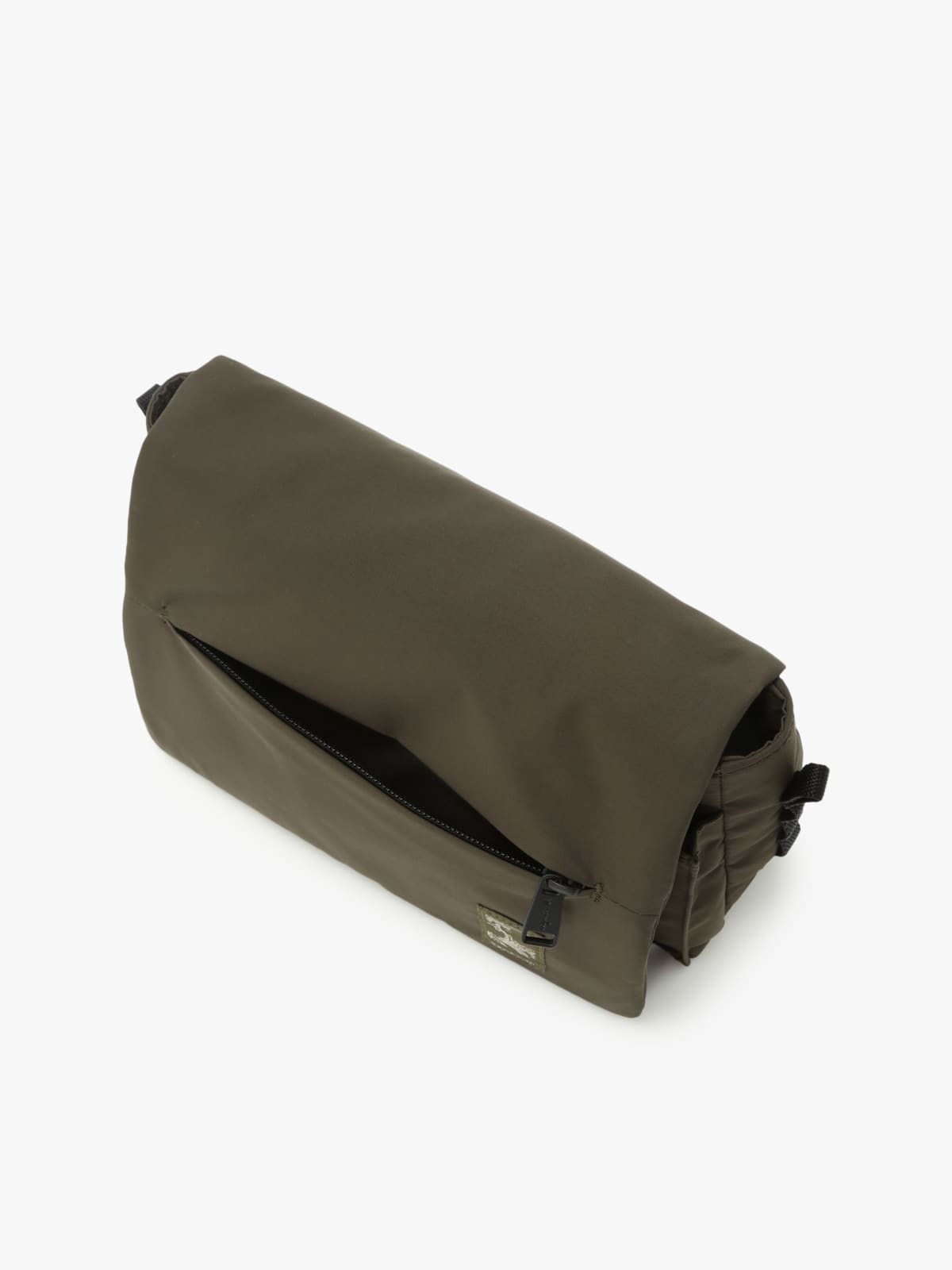 green nylon shoulder bag image number 3