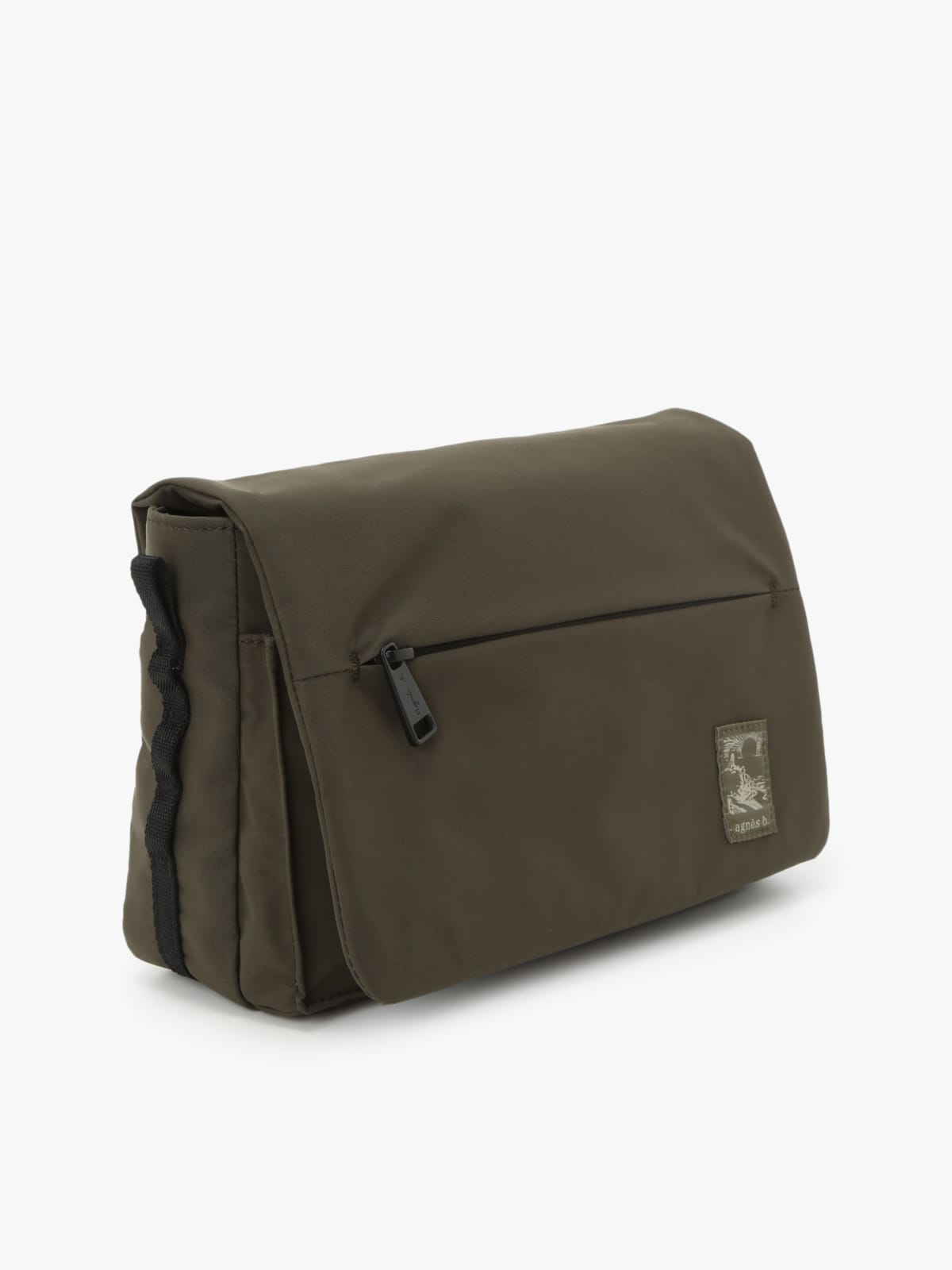 green nylon shoulder bag image number 2