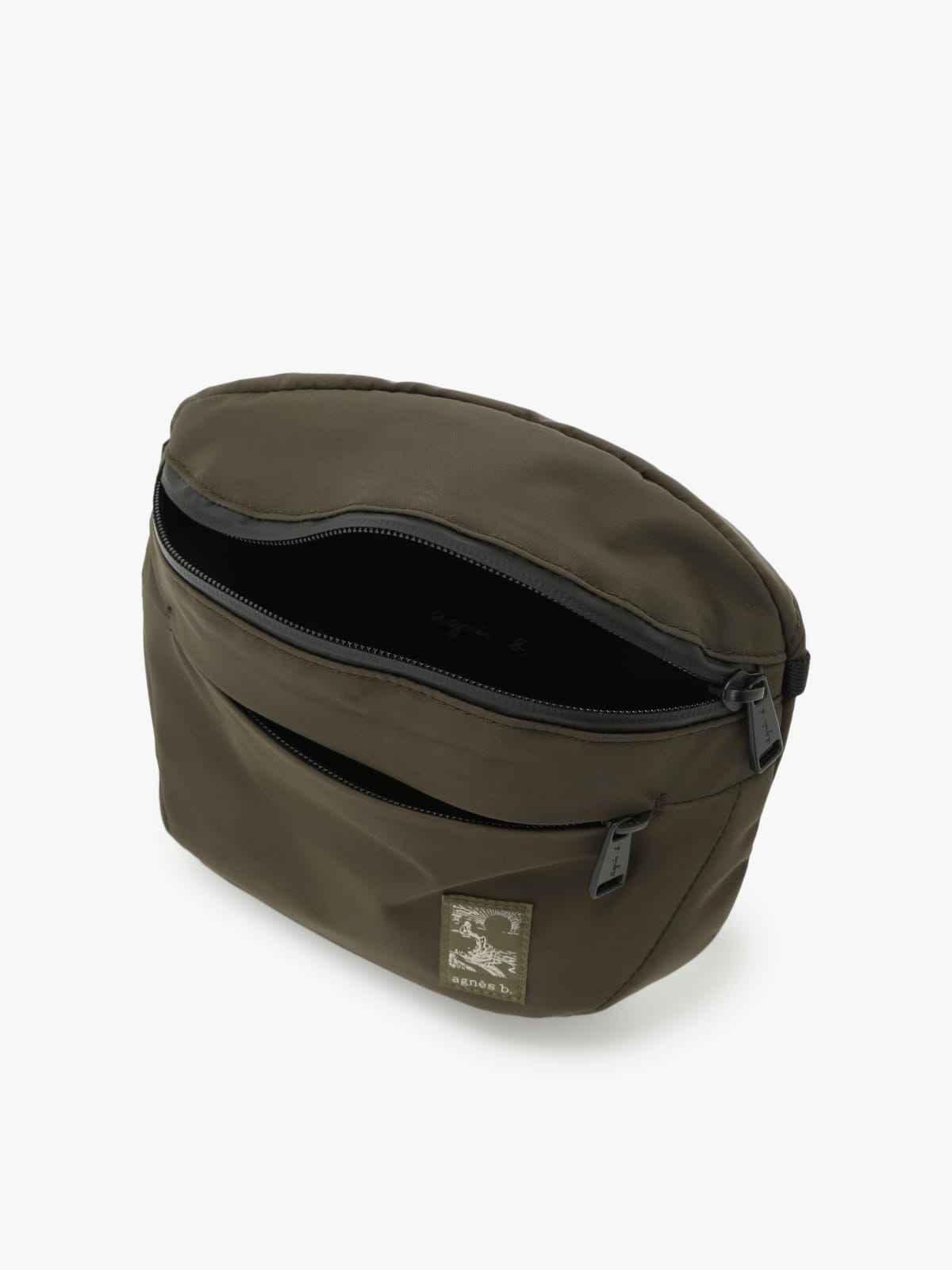 green nylon shoulder bag image number 4