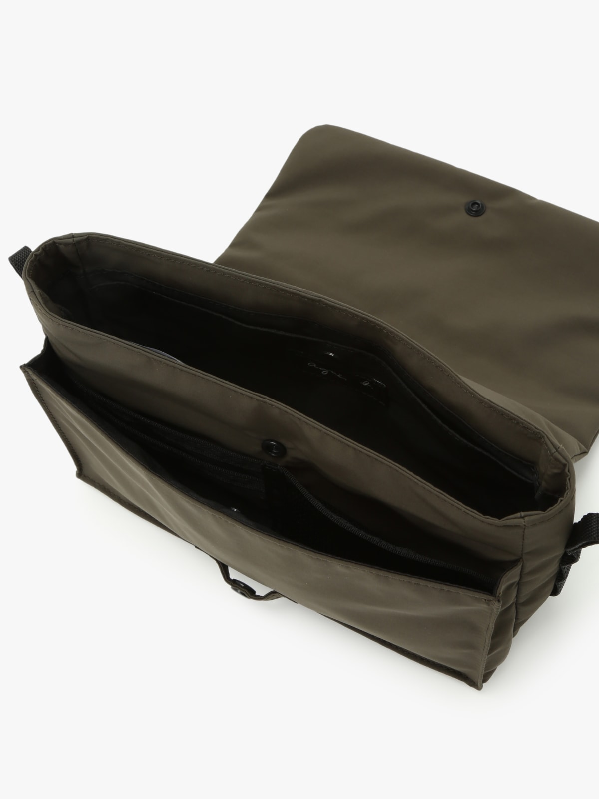 green nylon shoulder bag image number 5