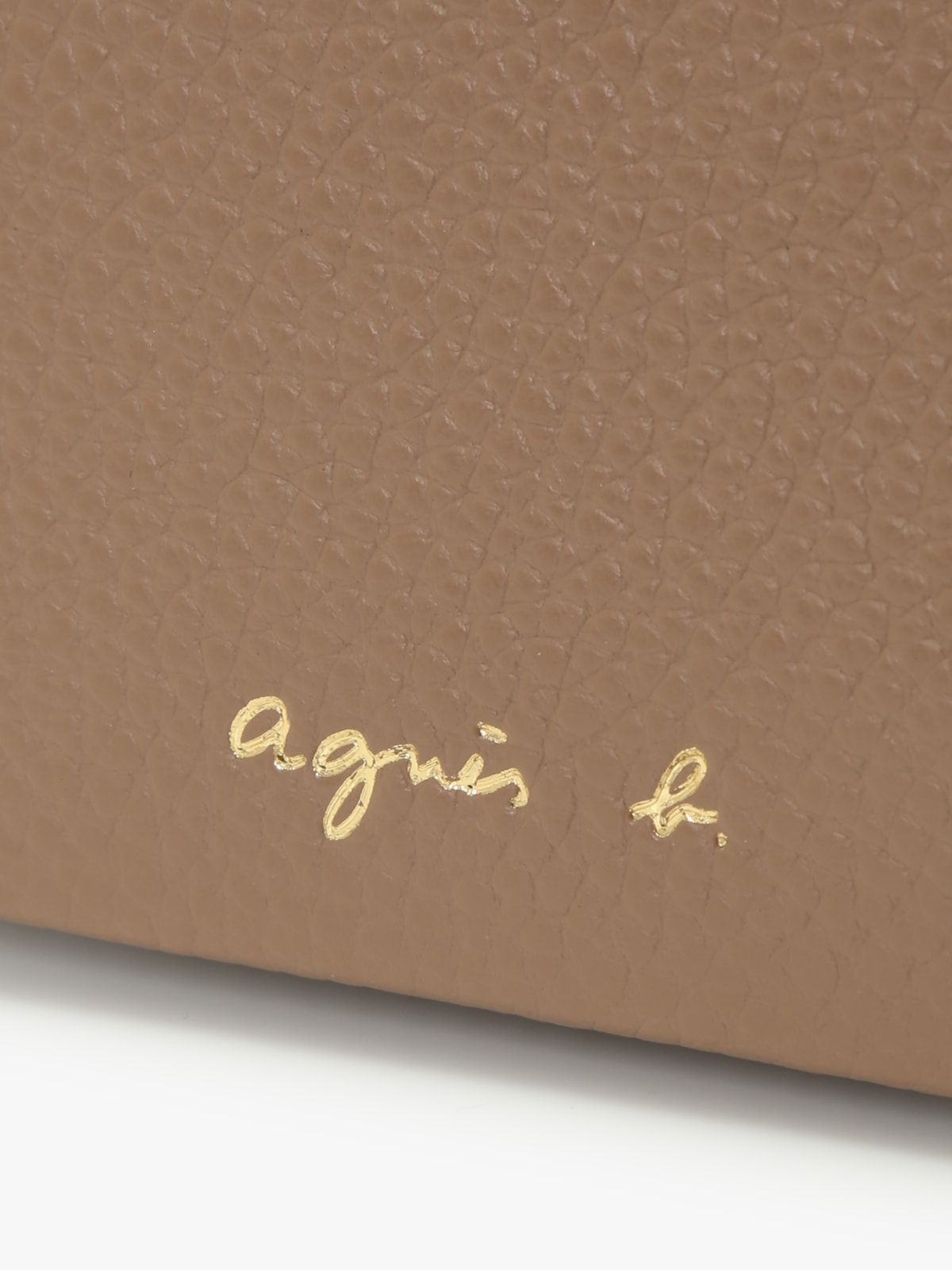 taupe leather wallet image number 6