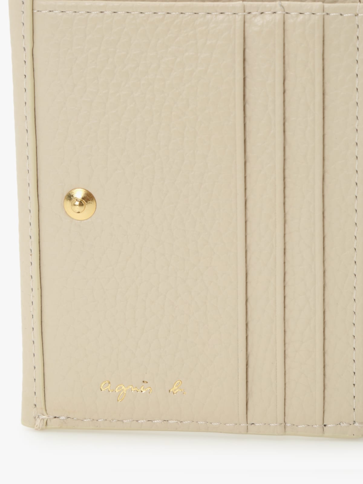 beige leather wallet image number 7