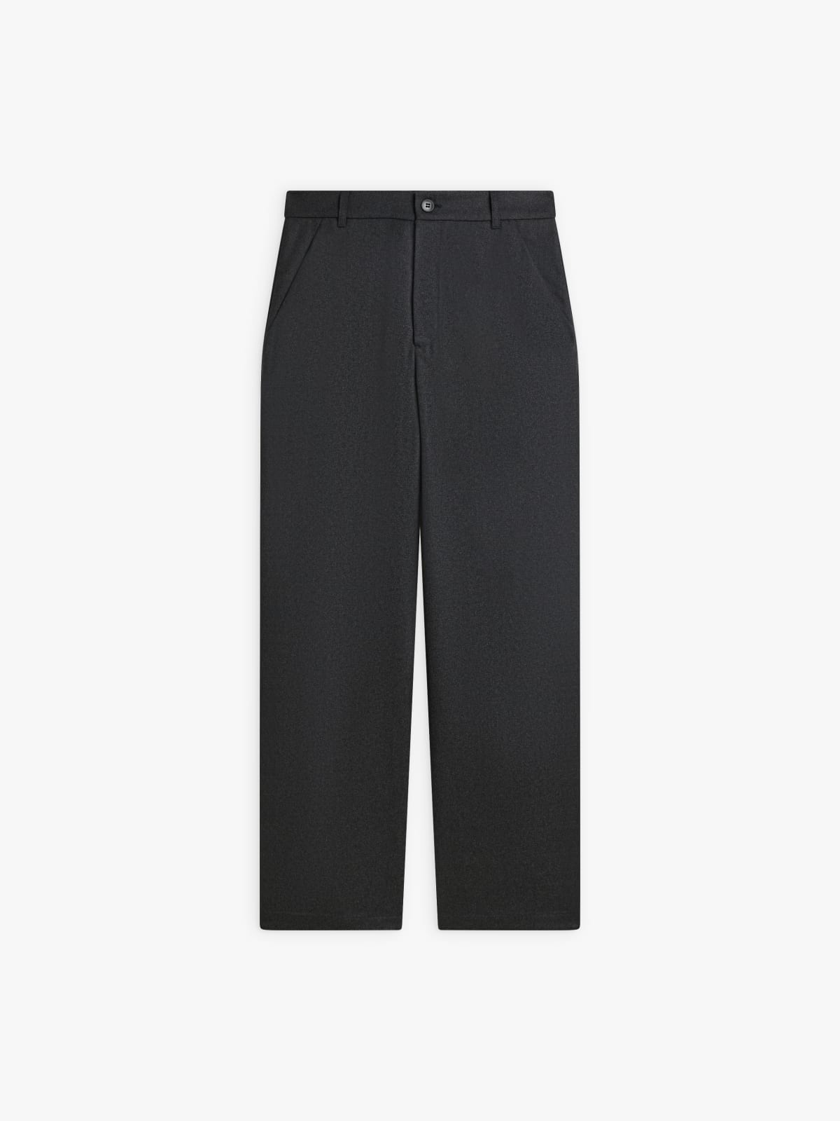 mottled grey wool gabardine pants