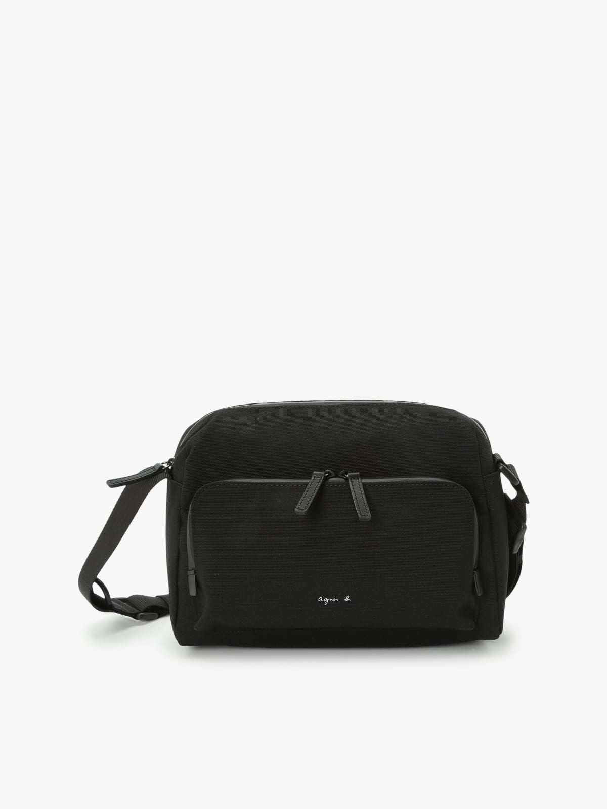 black nylon shoulder bag