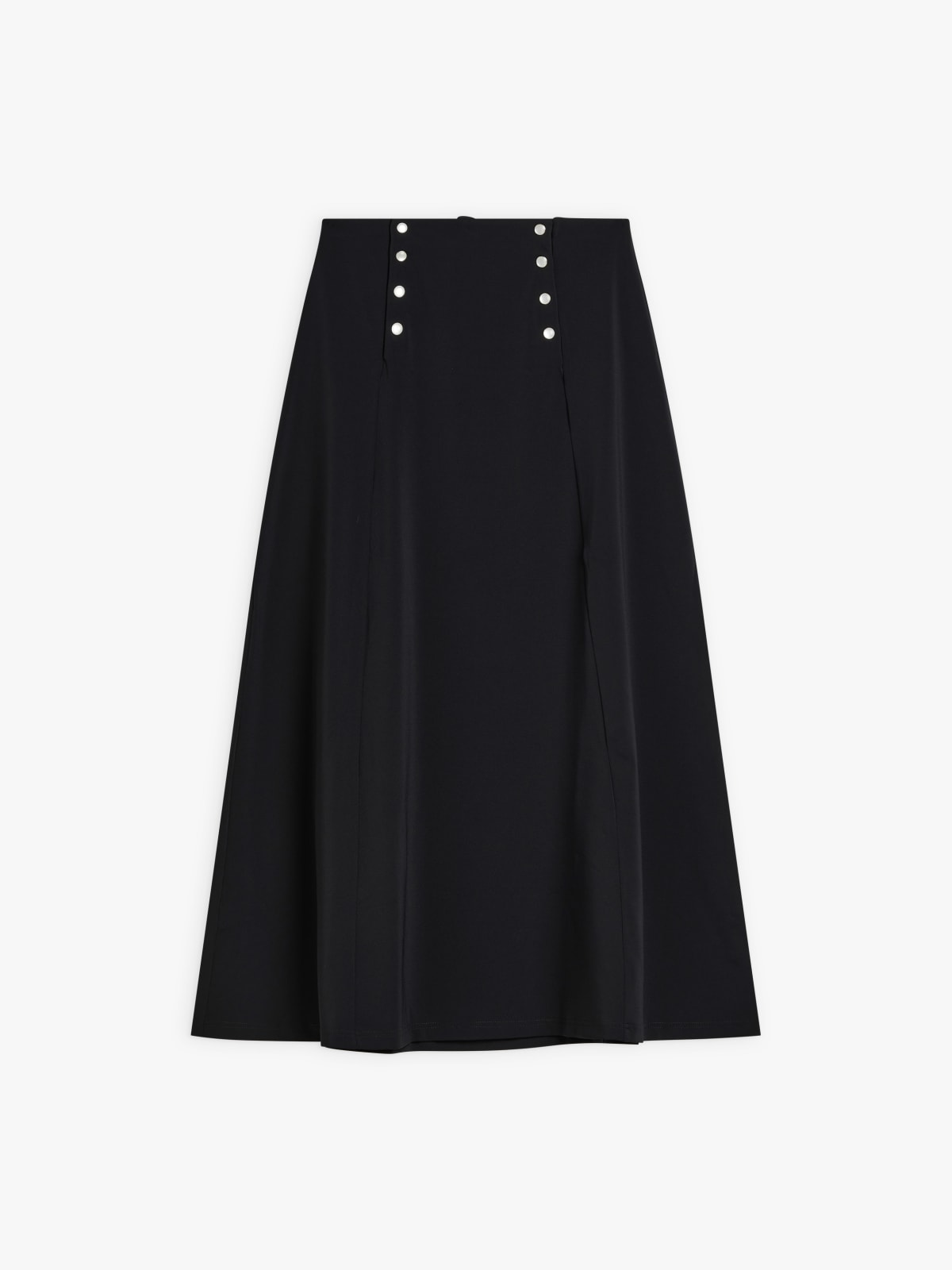black polyamide crêpe skirt