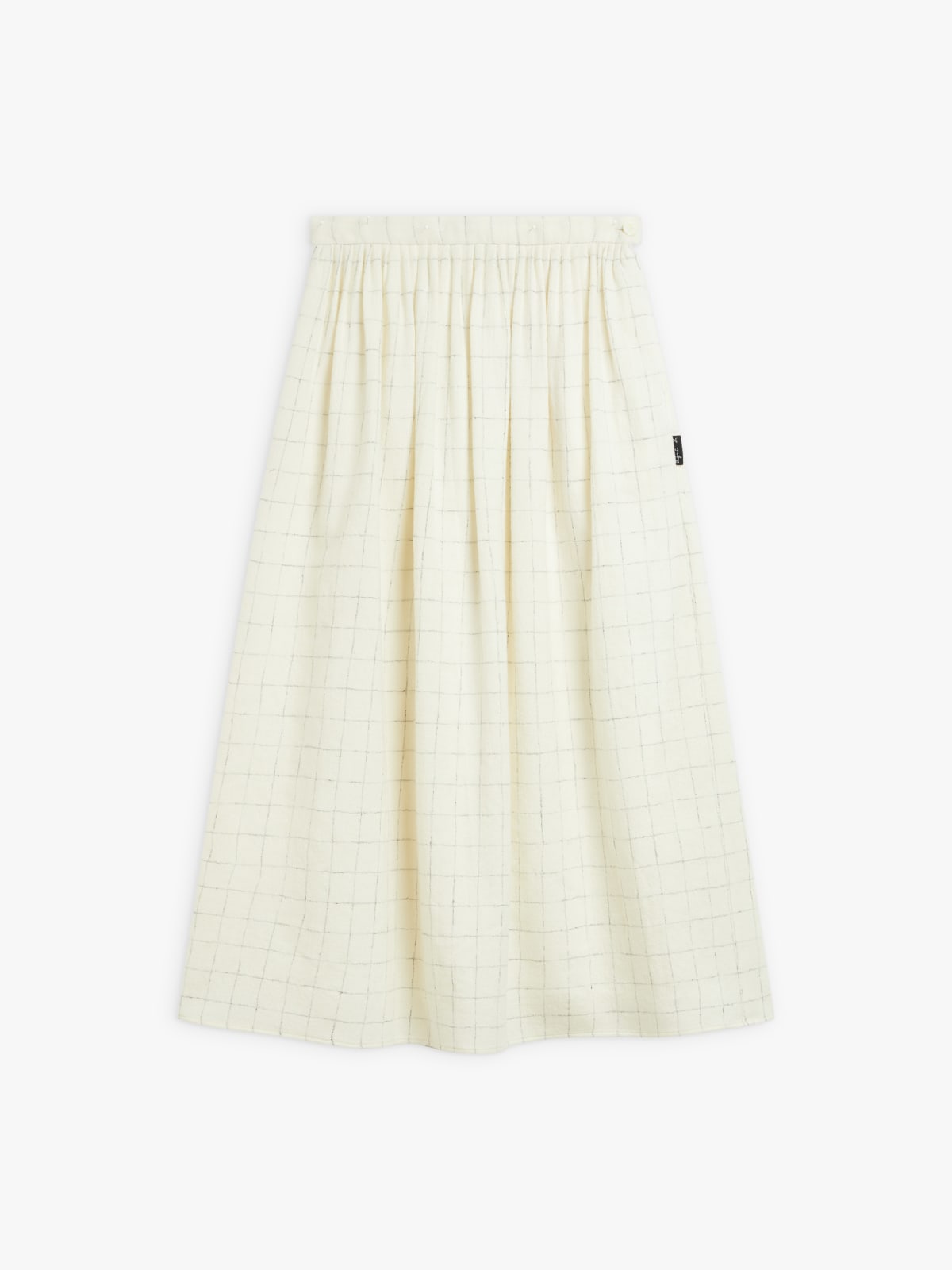 jupon Telma en voile de laine à carreaux beige