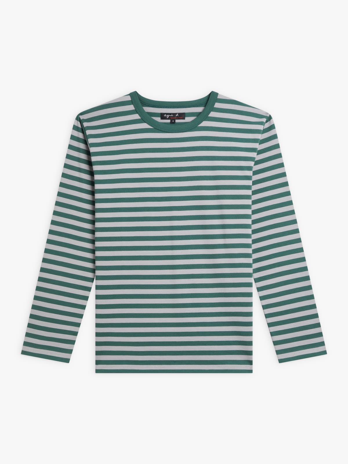 t-shirt Cool rayé vert et gris