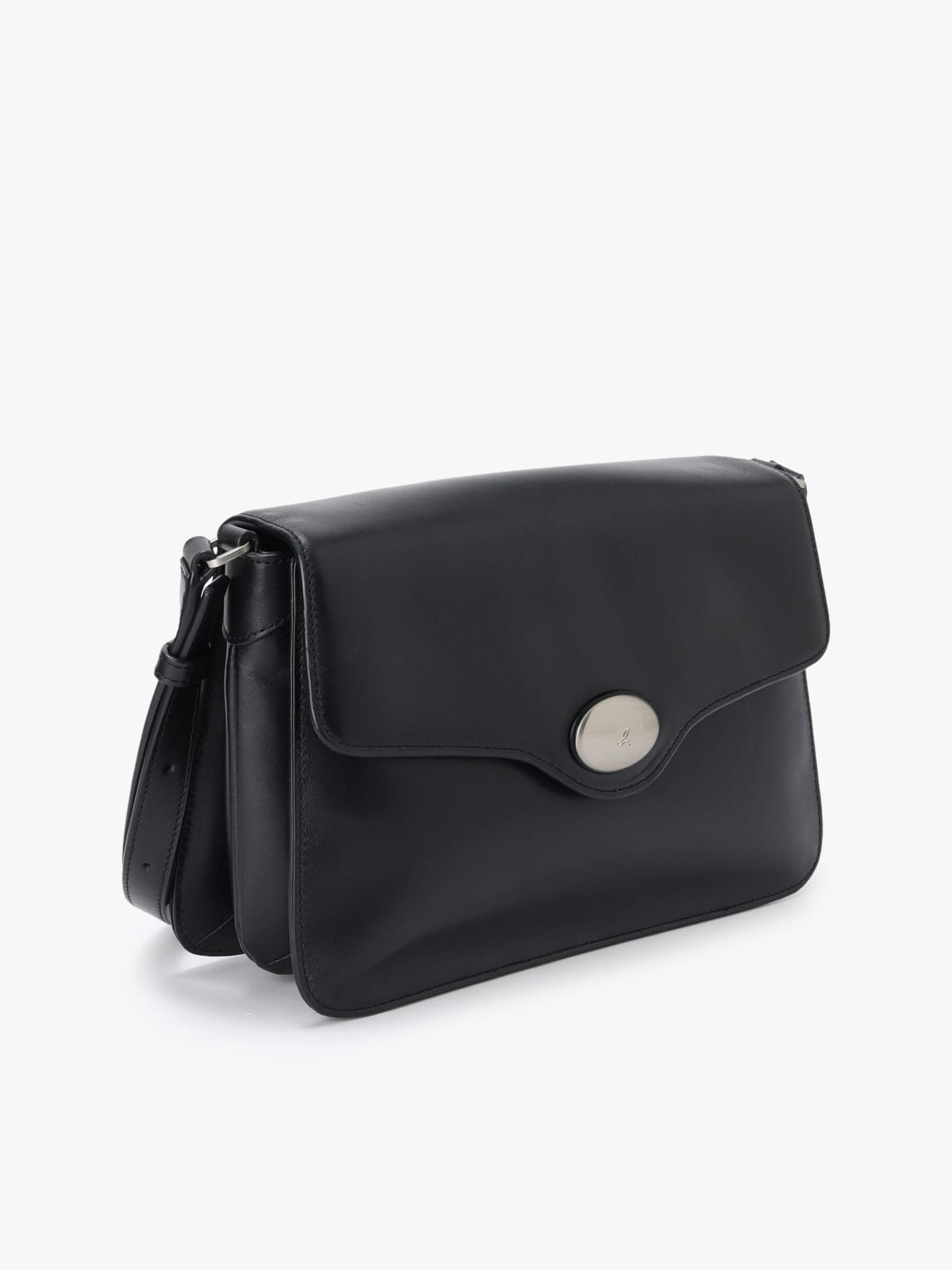 black leather shoulder bag image number 2
