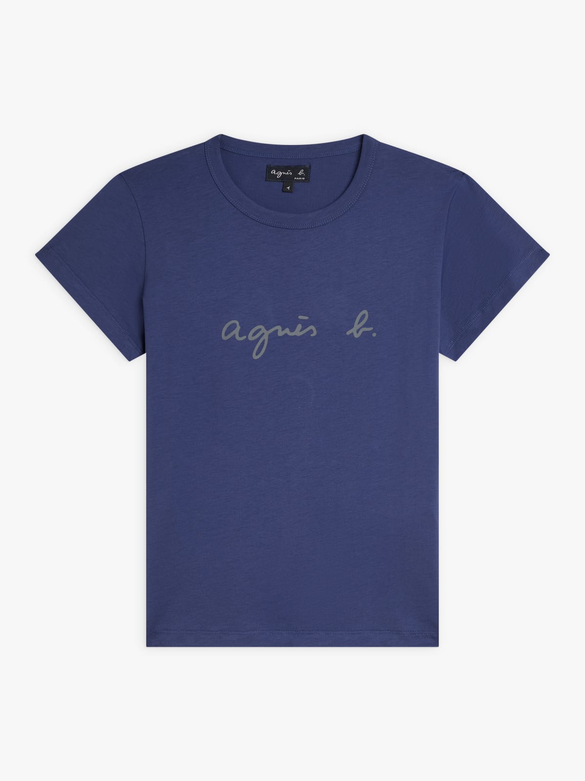 blue cotton jersey Brando t-shirt "agnès b." logo print