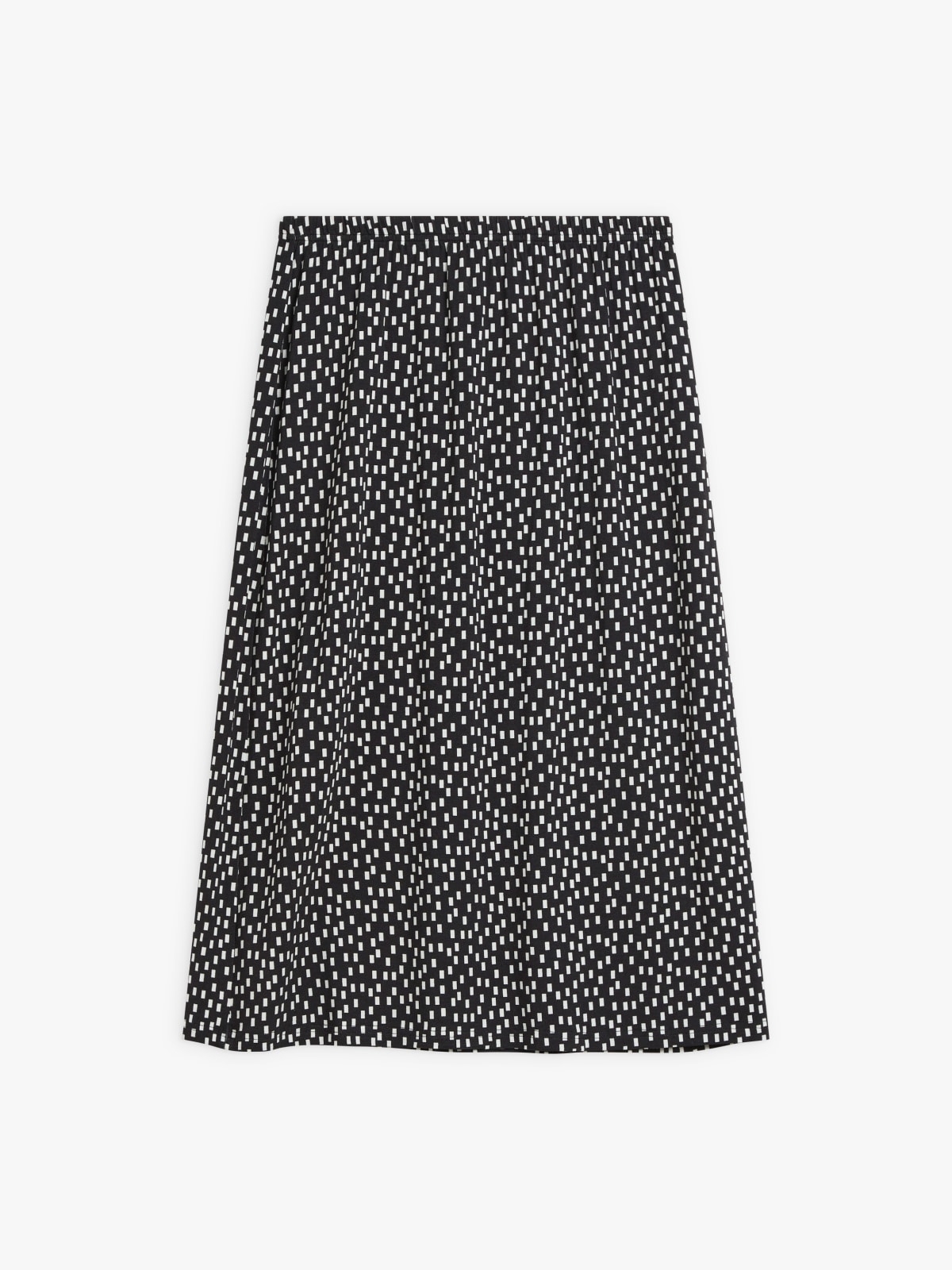 viscose jersey black and white graphic print skirt