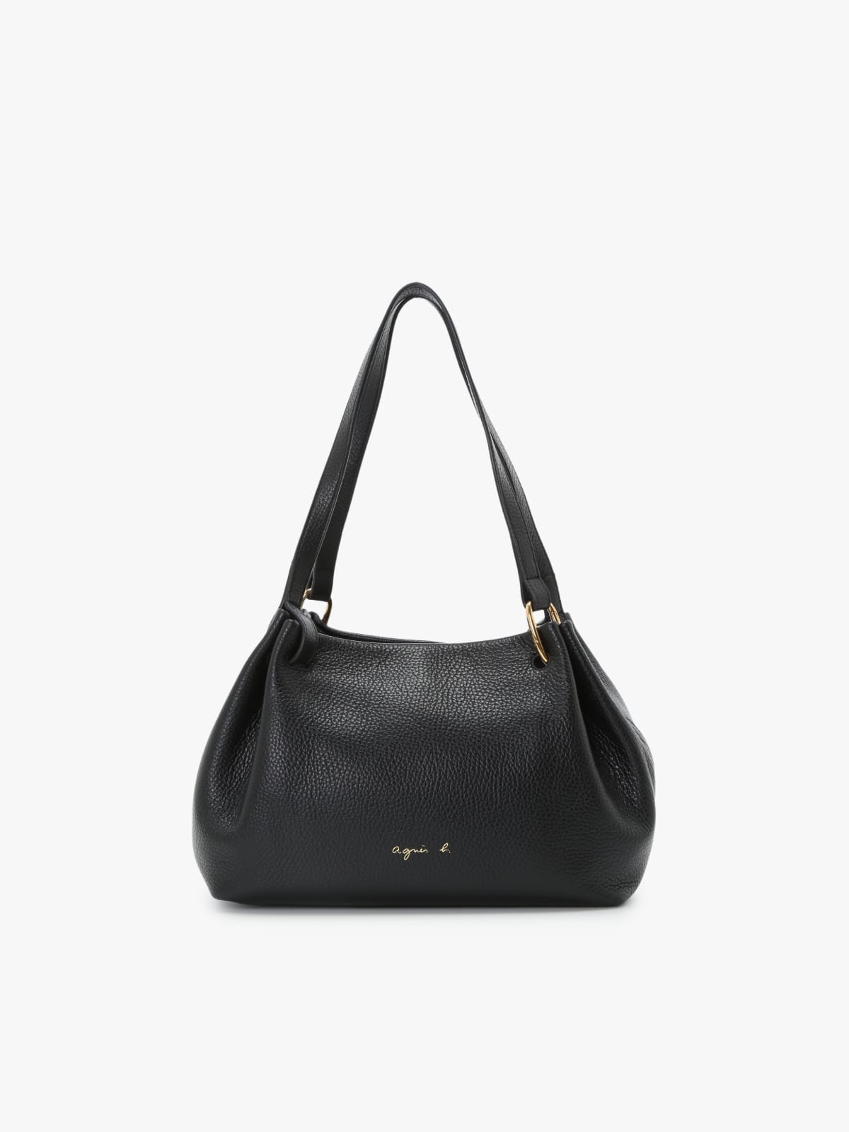 black cowhide leather bag