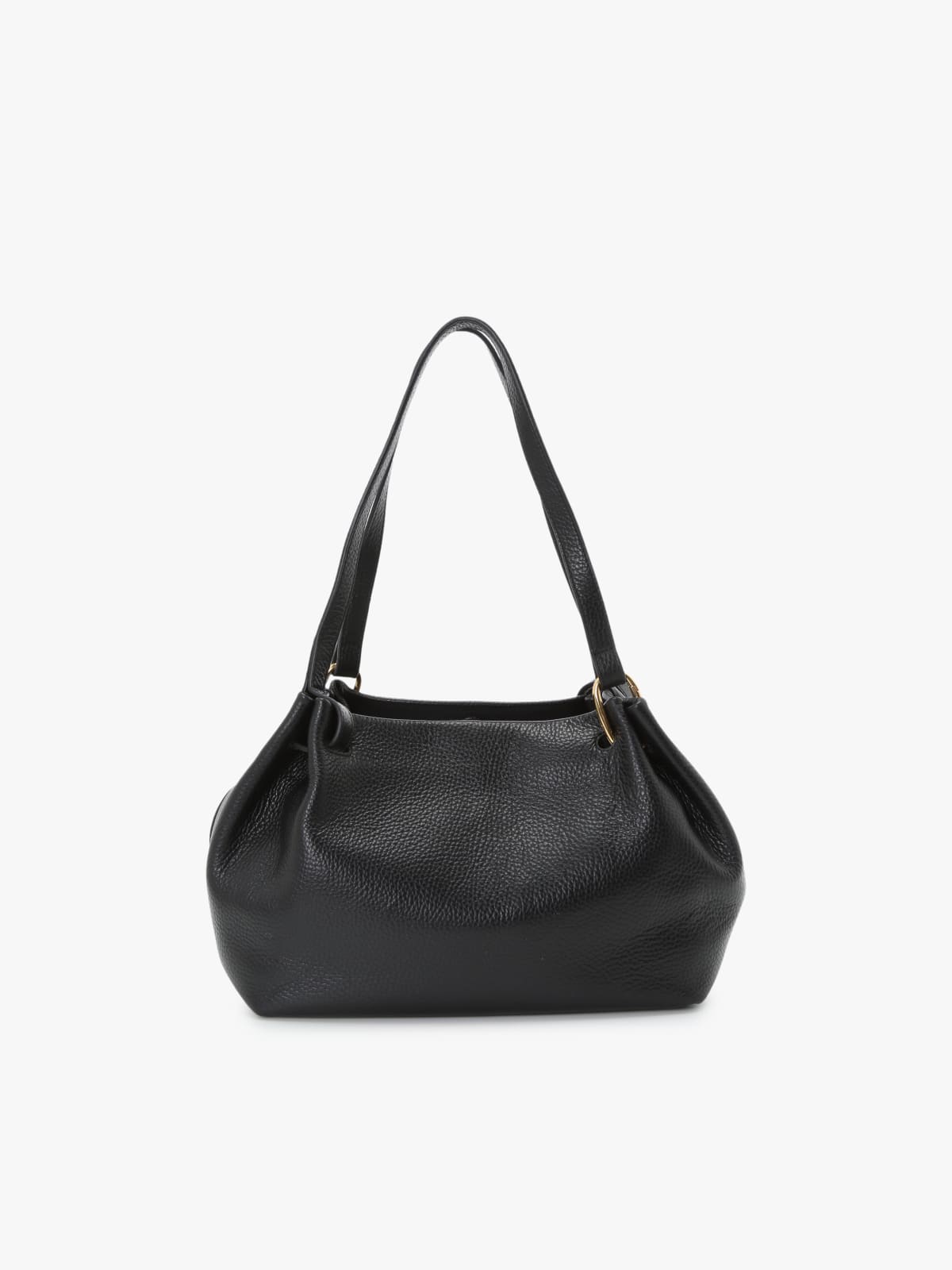black cowhide leather bag