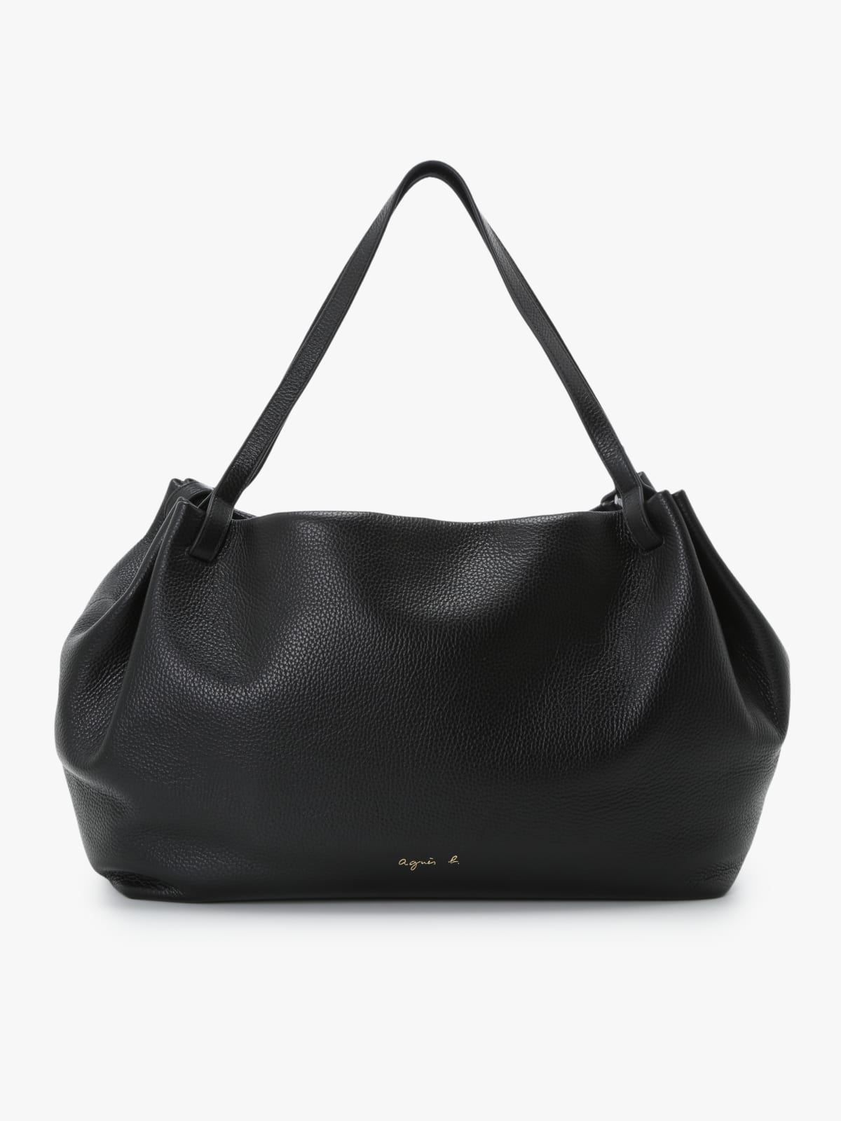 black cowhide leather bag