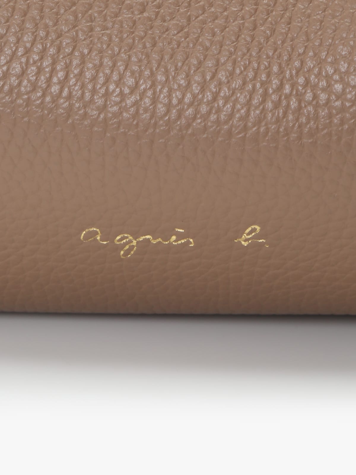 taupe cowhide leather bag image number 5