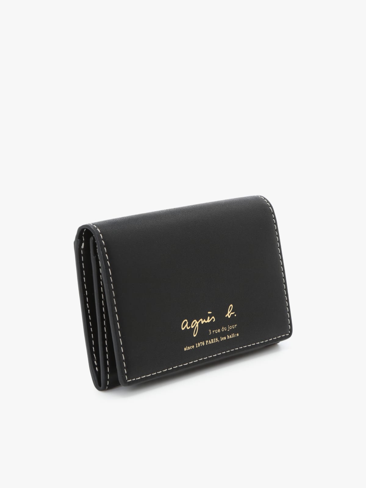 black &ldquo;b&rdquo; leather cardholder image number 2