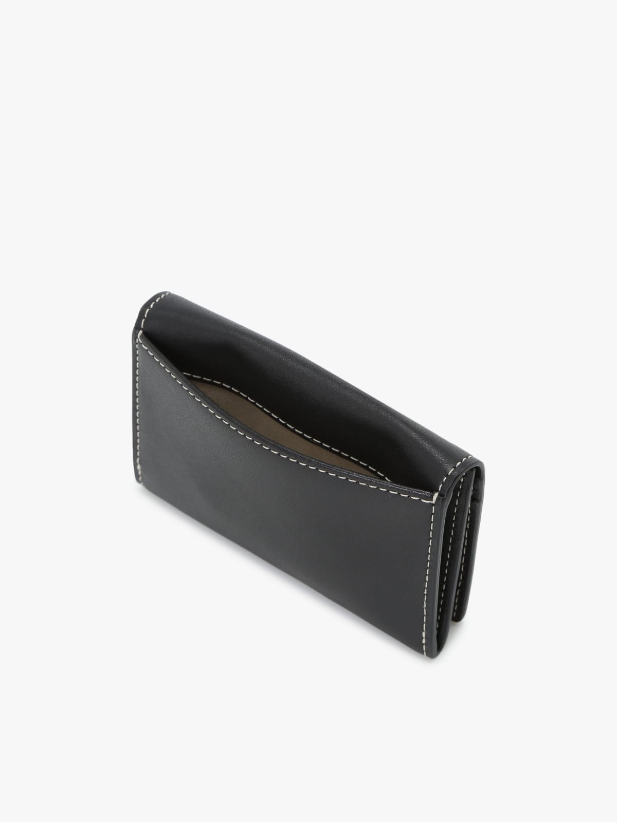black &ldquo;b&rdquo; leather cardholder image number 3