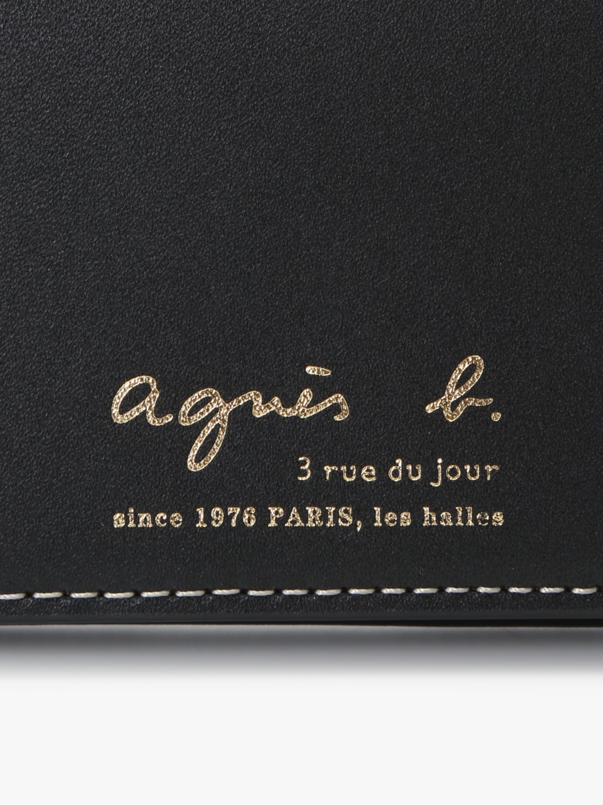 black &ldquo;b&rdquo; leather cardholder image number 6
