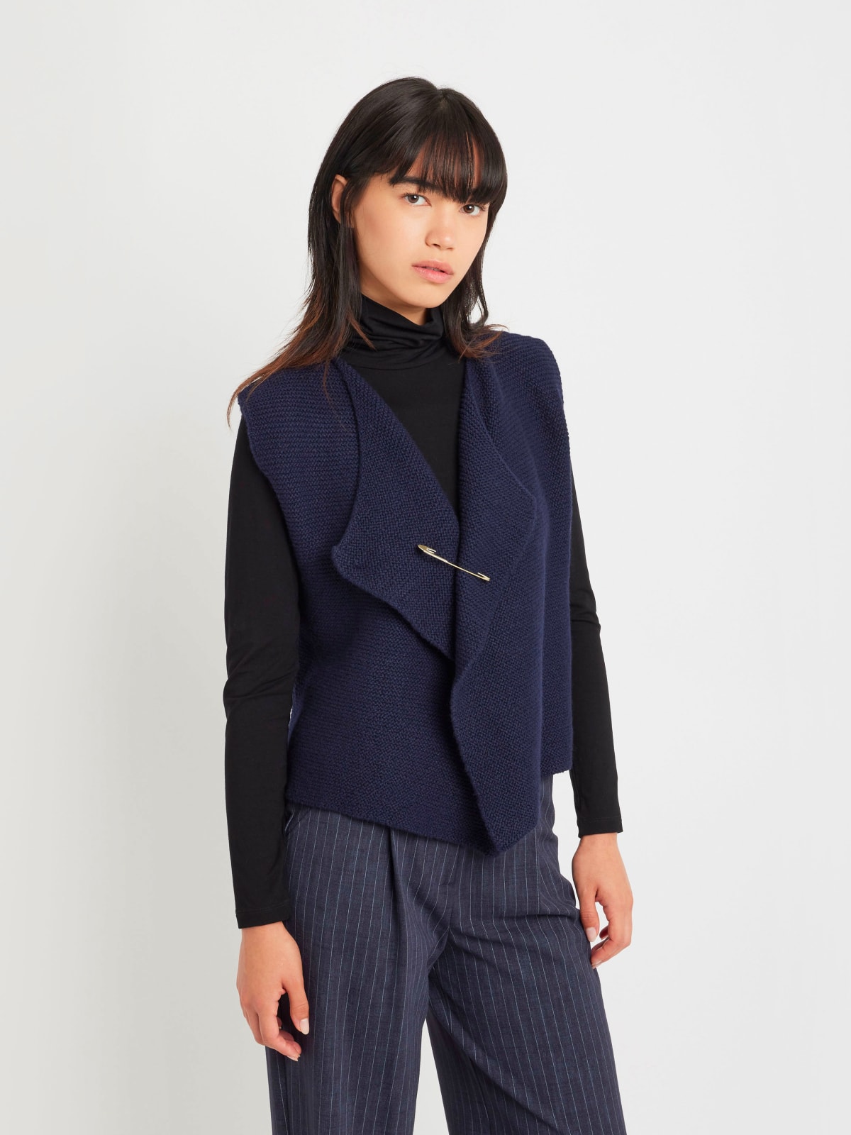 blue wool Selina cardigan image number 2