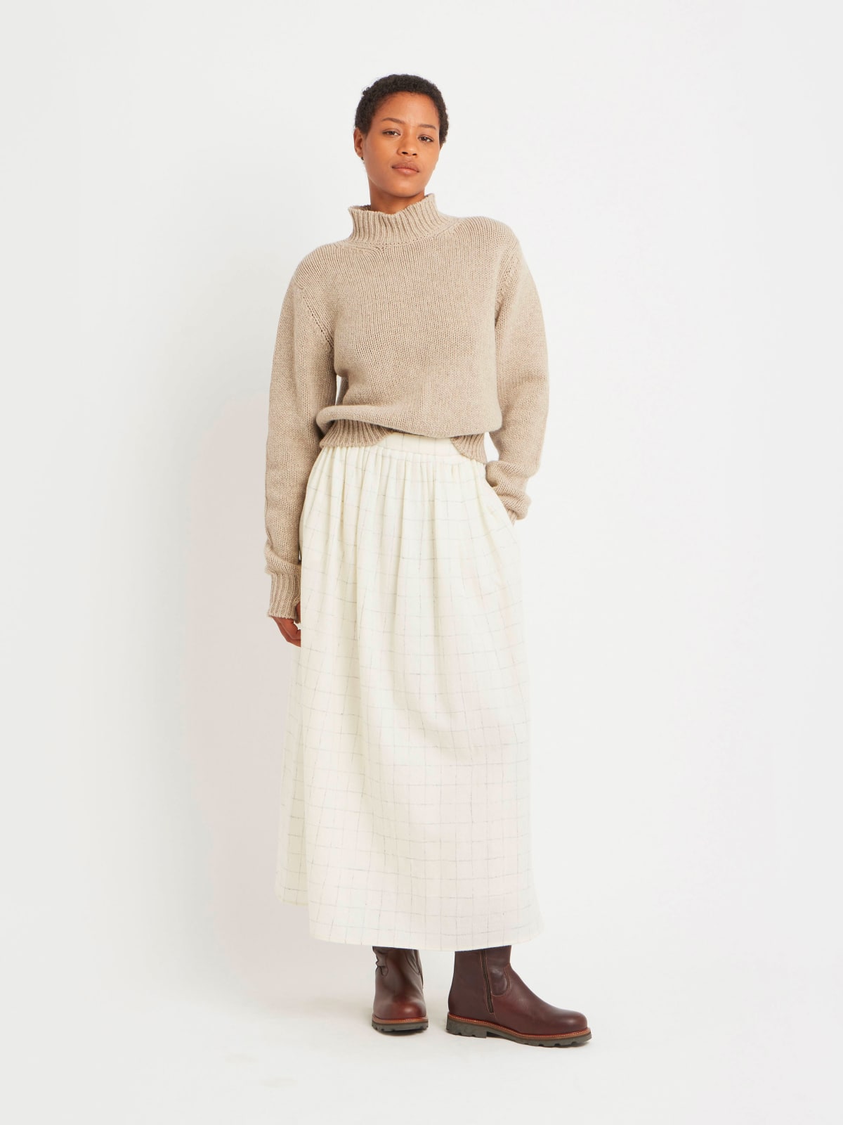 beige alpaca and yak hairs Mitaines jumper beige alpaca and yak hairs Mitaines jumper