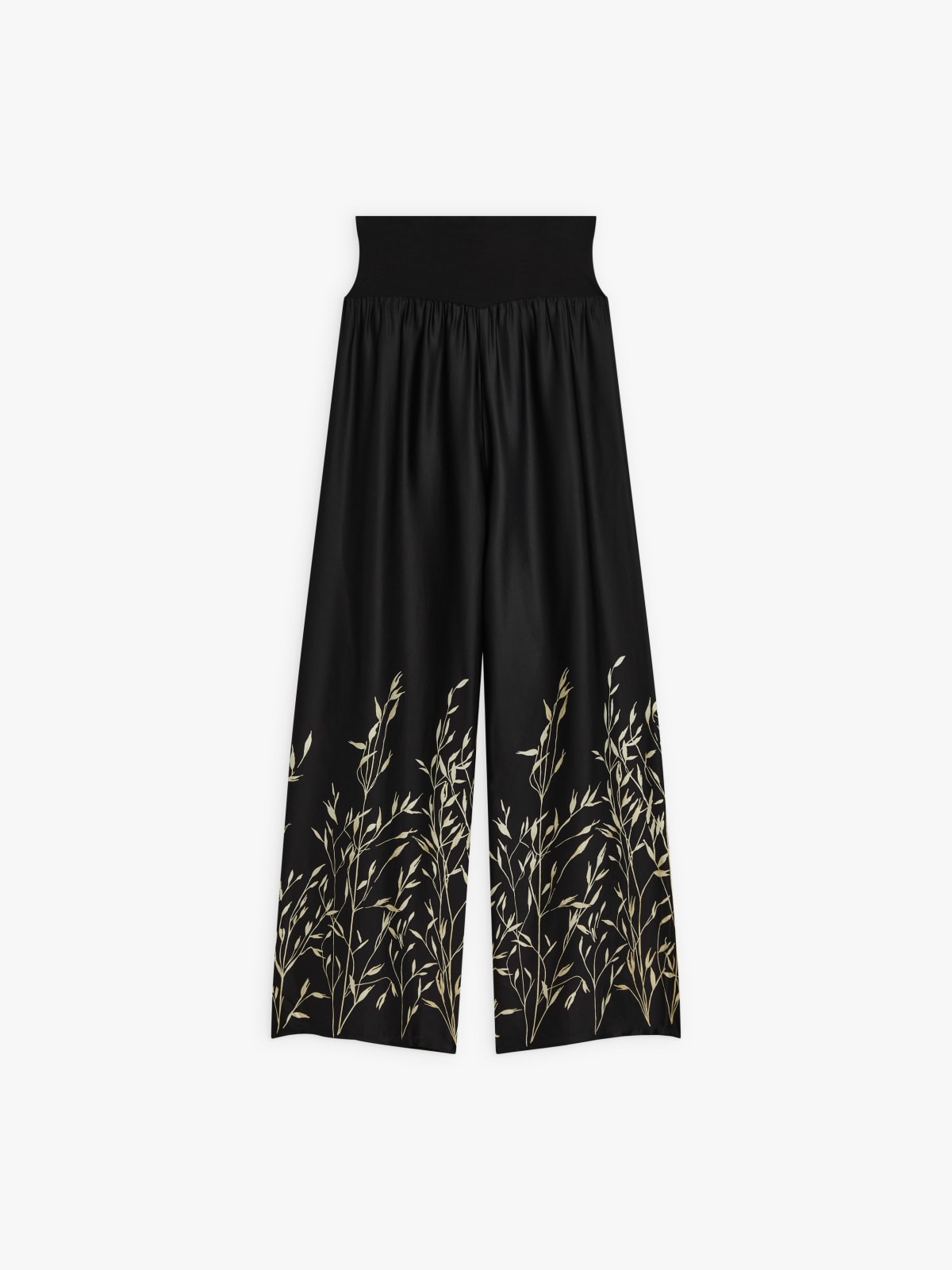 black viscose  Mathéo trousers artist MA ZA SI