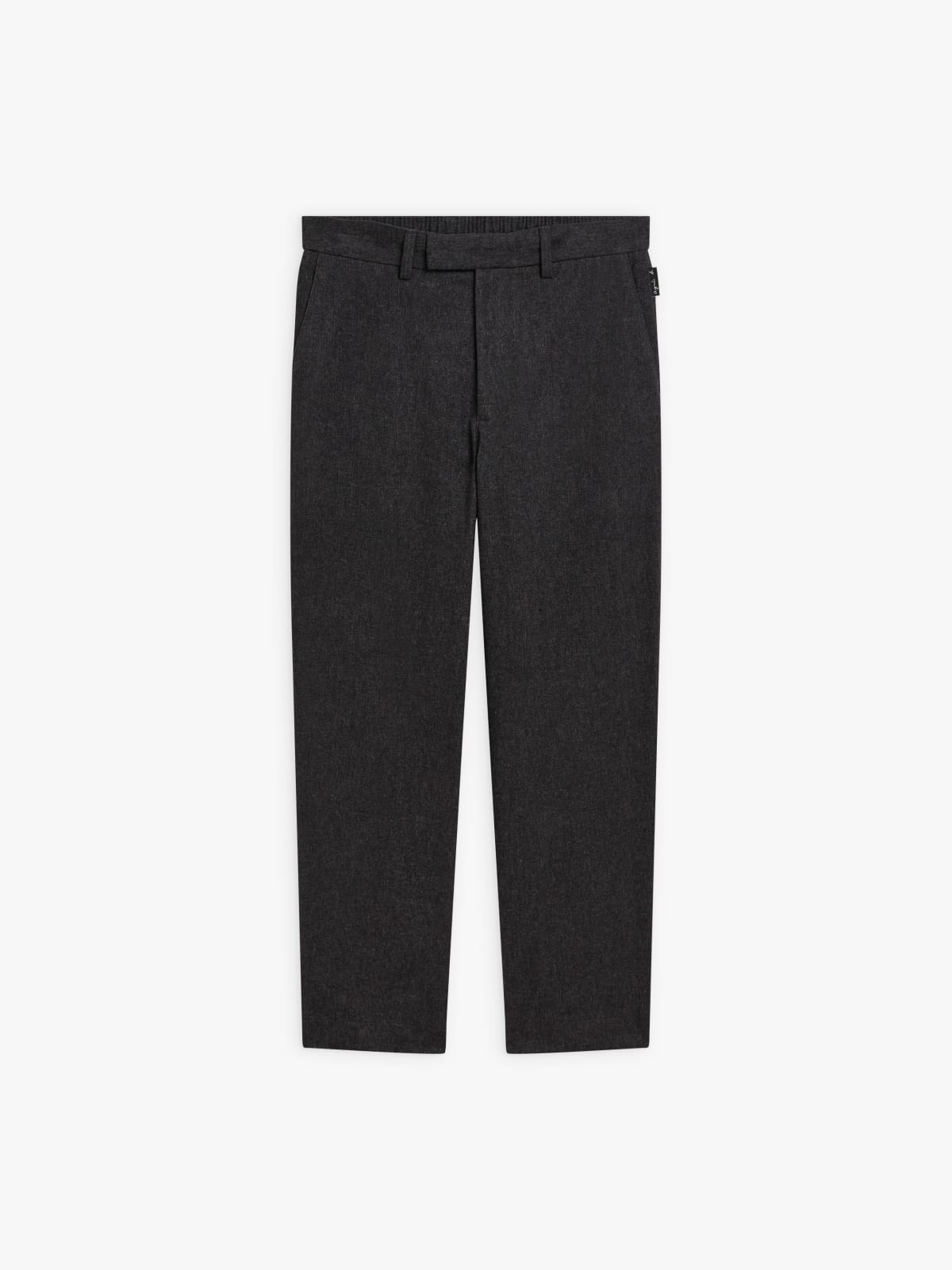 pantalon gris en coton petit chevron 