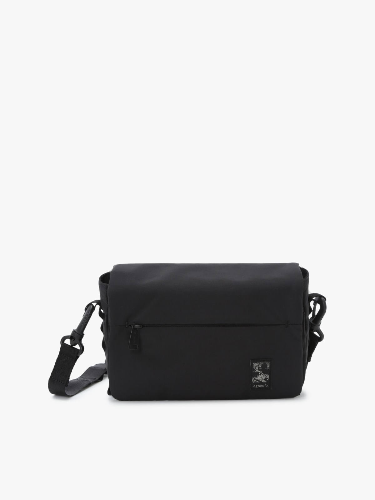 black nylon shoulder bag
