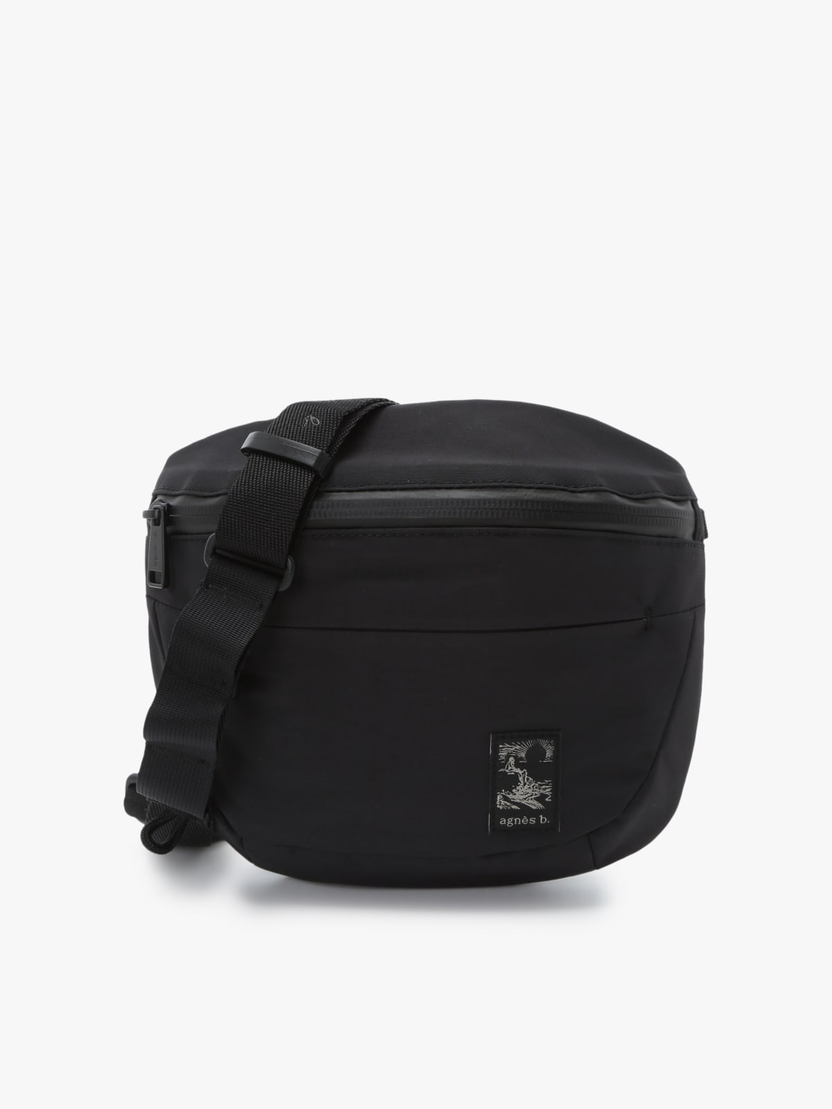 black nylon shoulder bag