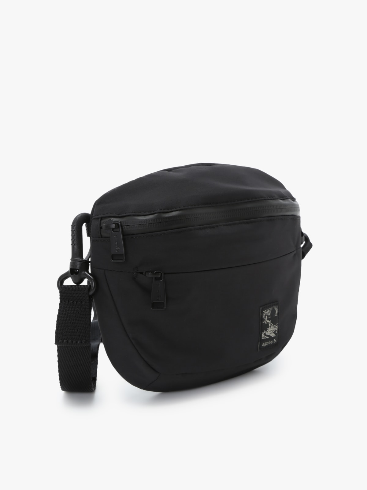 black nylon shoulder bag image number 2