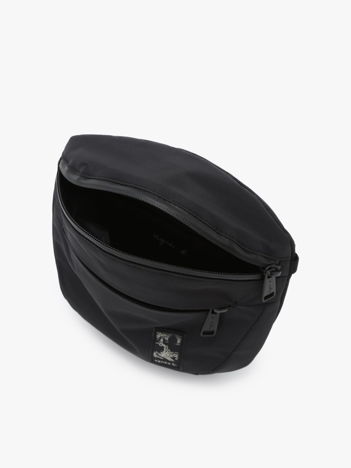 black nylon shoulder bag image number 3