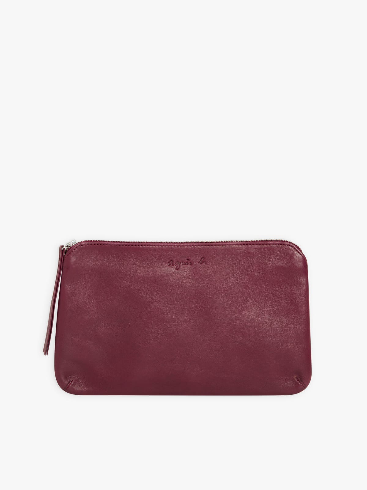 pochette en cuir Annissa bordeaux