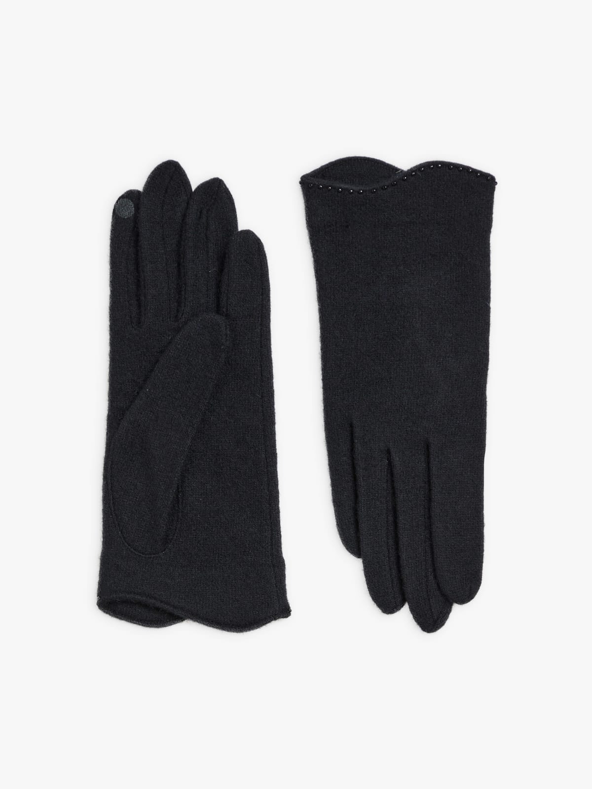 black wool Manon gloves