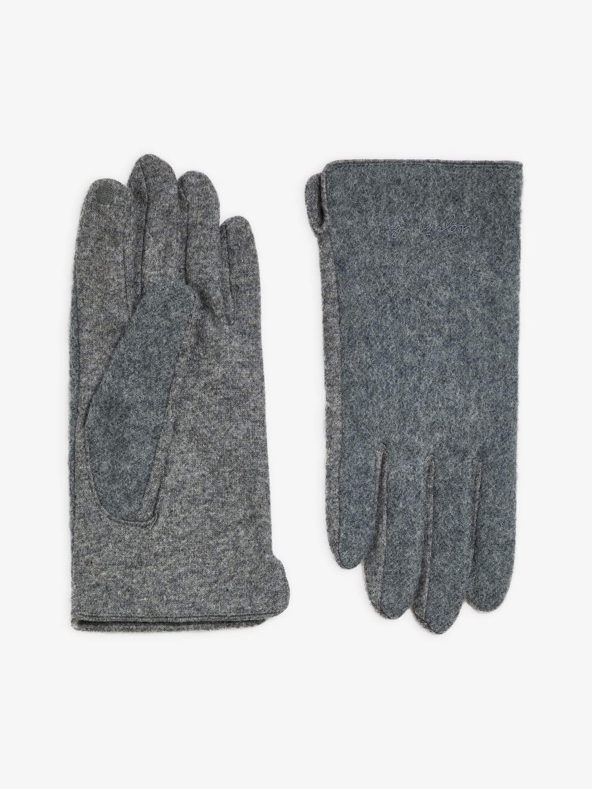 gants Elyes en laine gris chiné