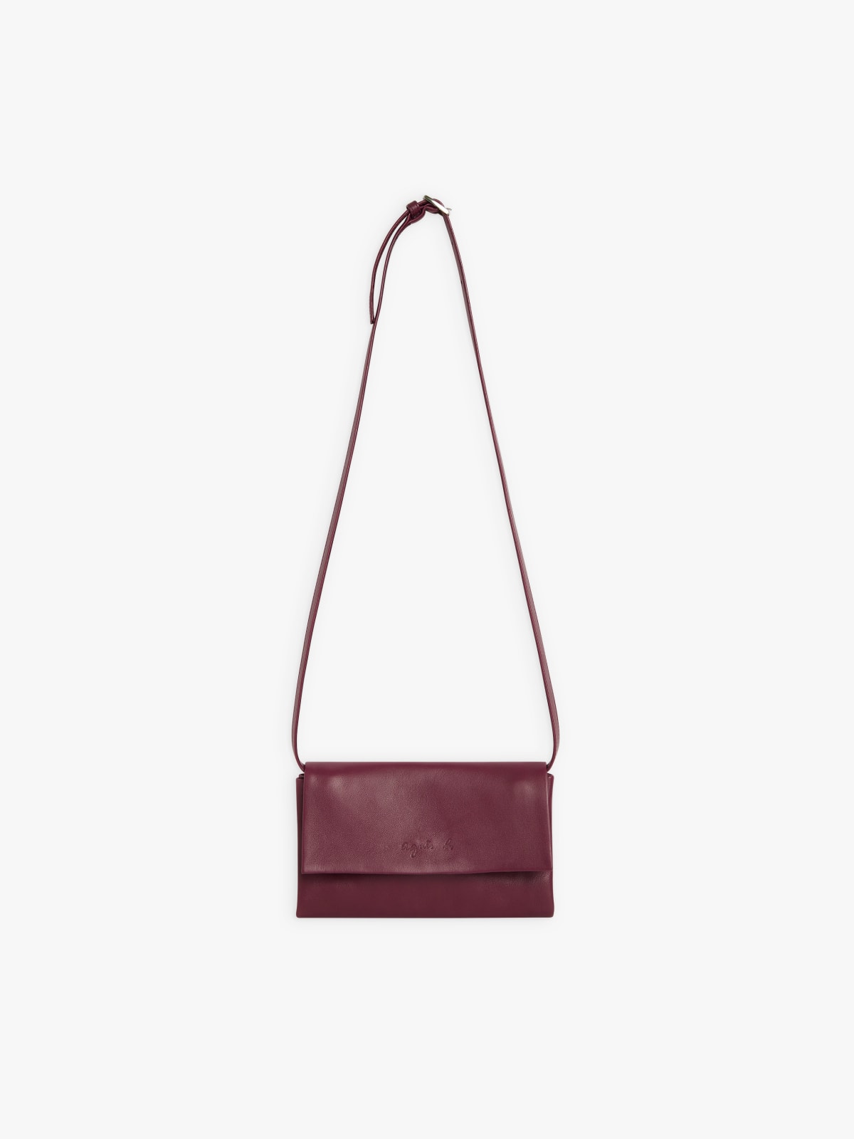 pochette Tina en cuir bordeaux