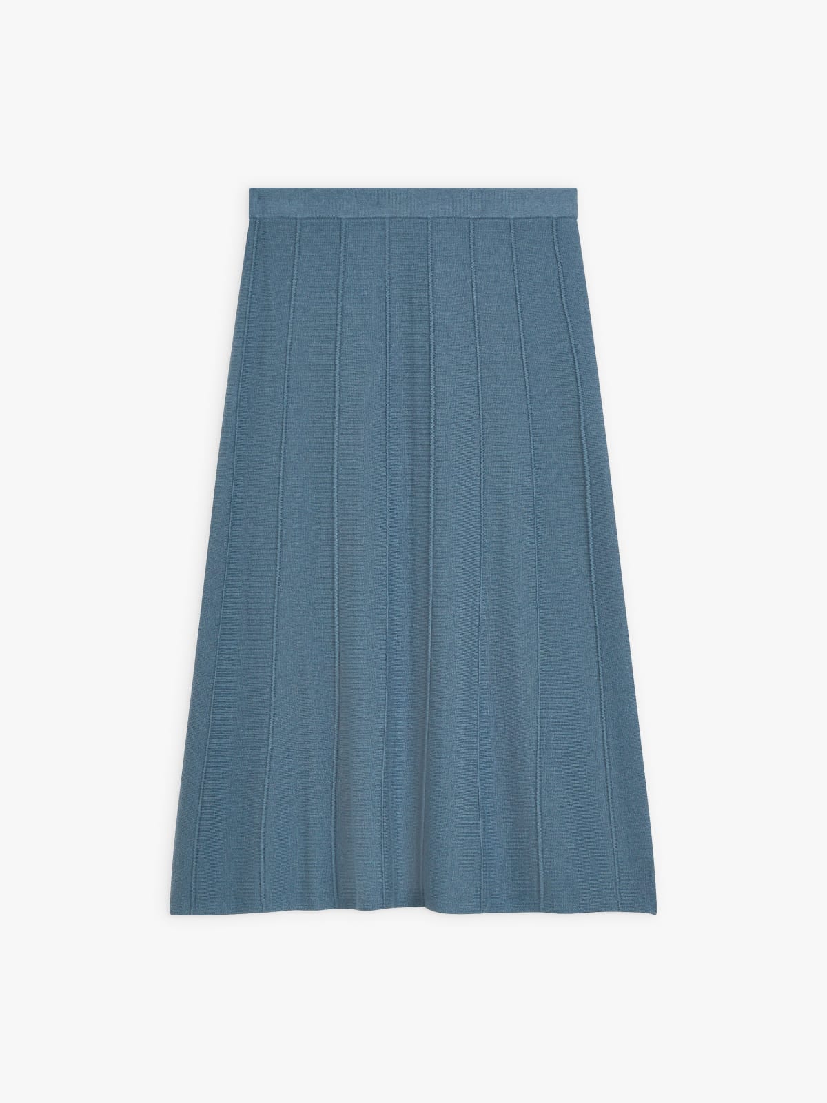 jupe en laine bleu-gris