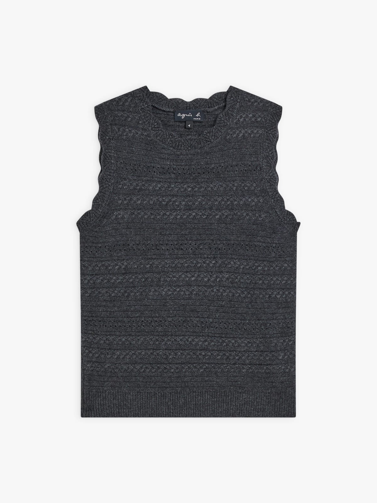 mottled grey wool jumper