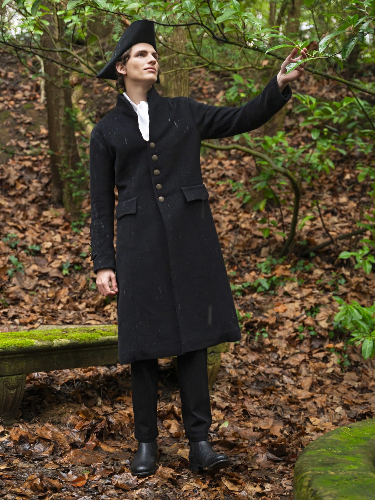 black wool coat