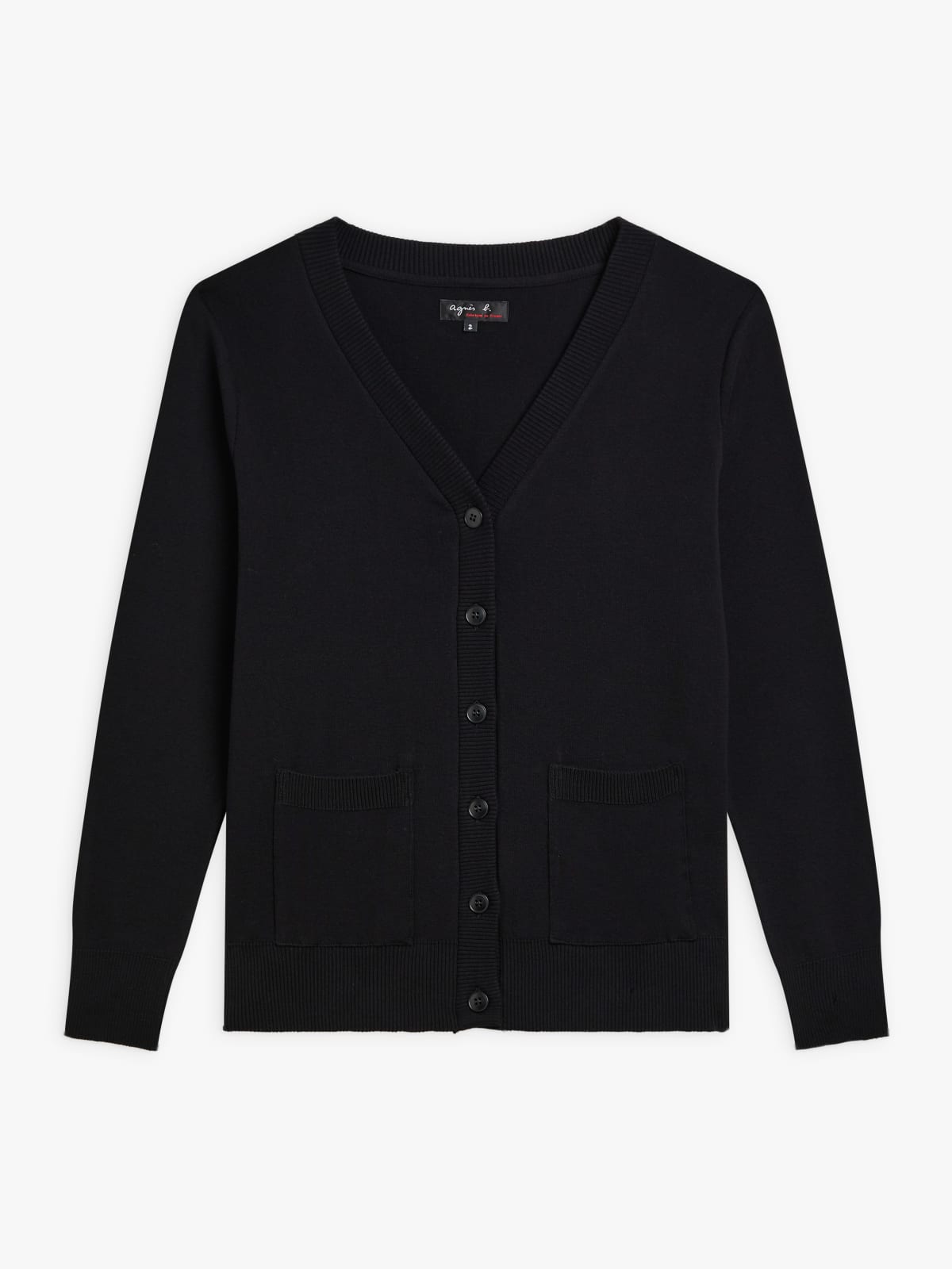 cardigan Homme en jersey de coton noir