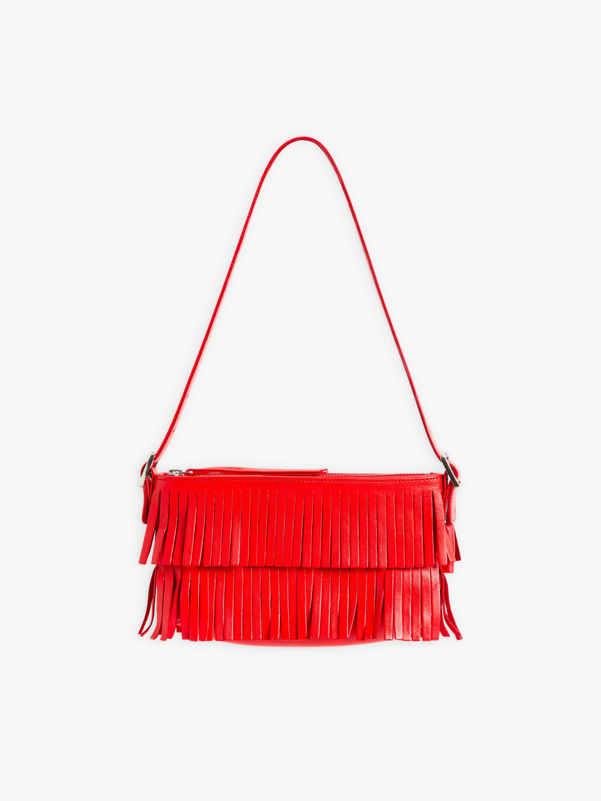 pochette Carmen en cuir rouge garance
