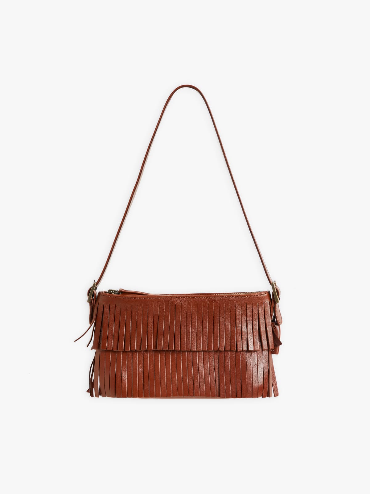 pochette Carmen en cuir marron