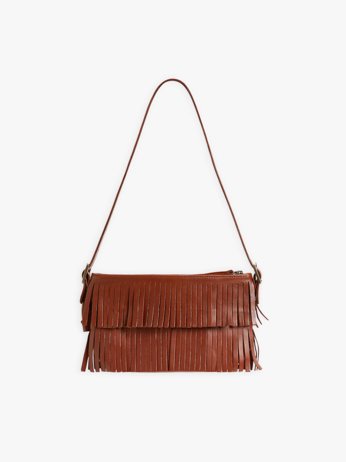 brown leather Carmen clutch image number 1
