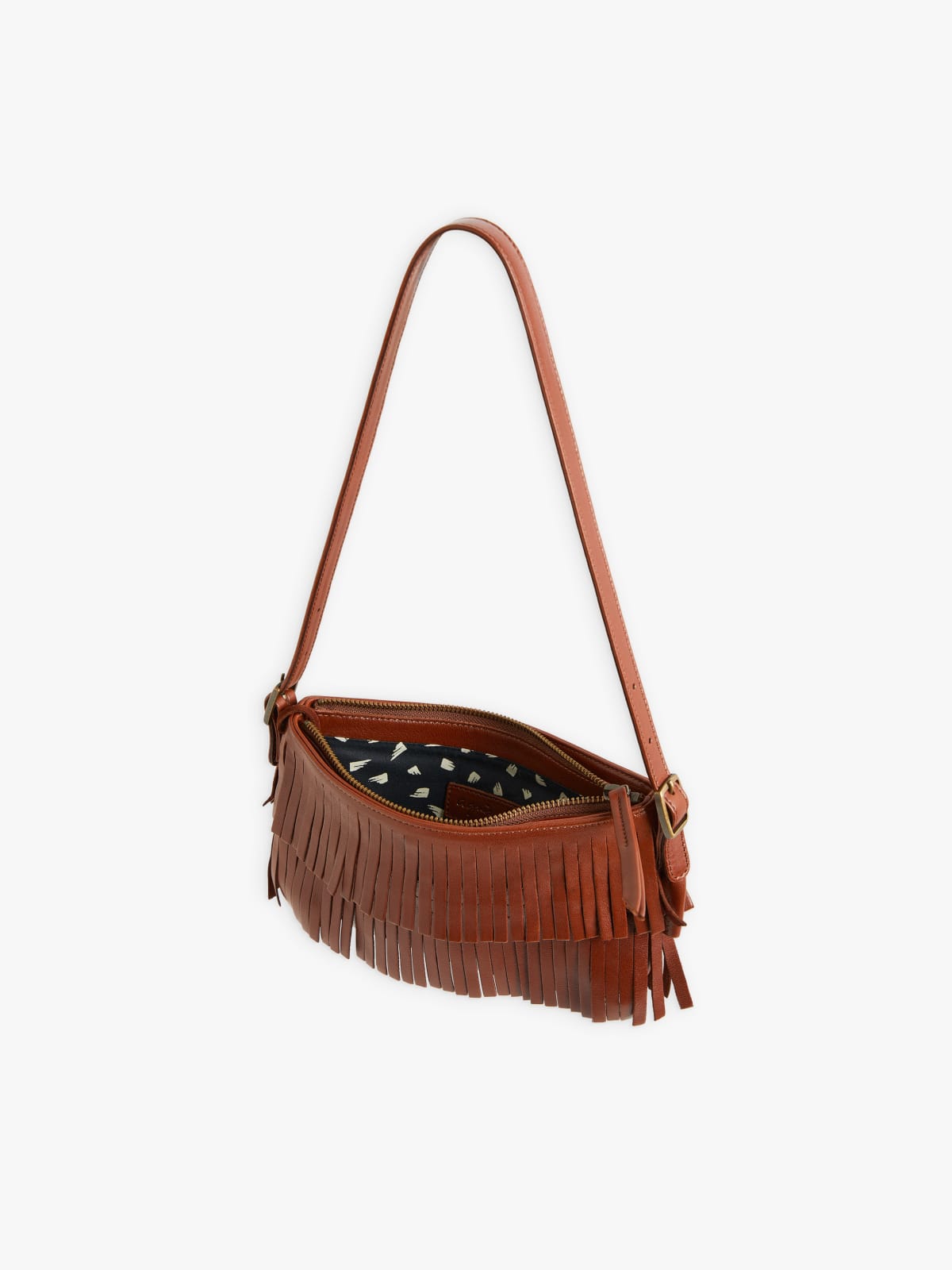 brown leather Carmen clutch image number 3