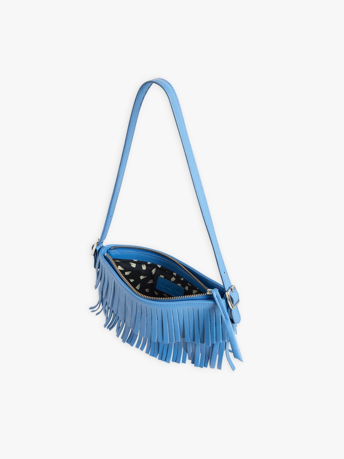 pochette Carmen en cuir bleu image number 3