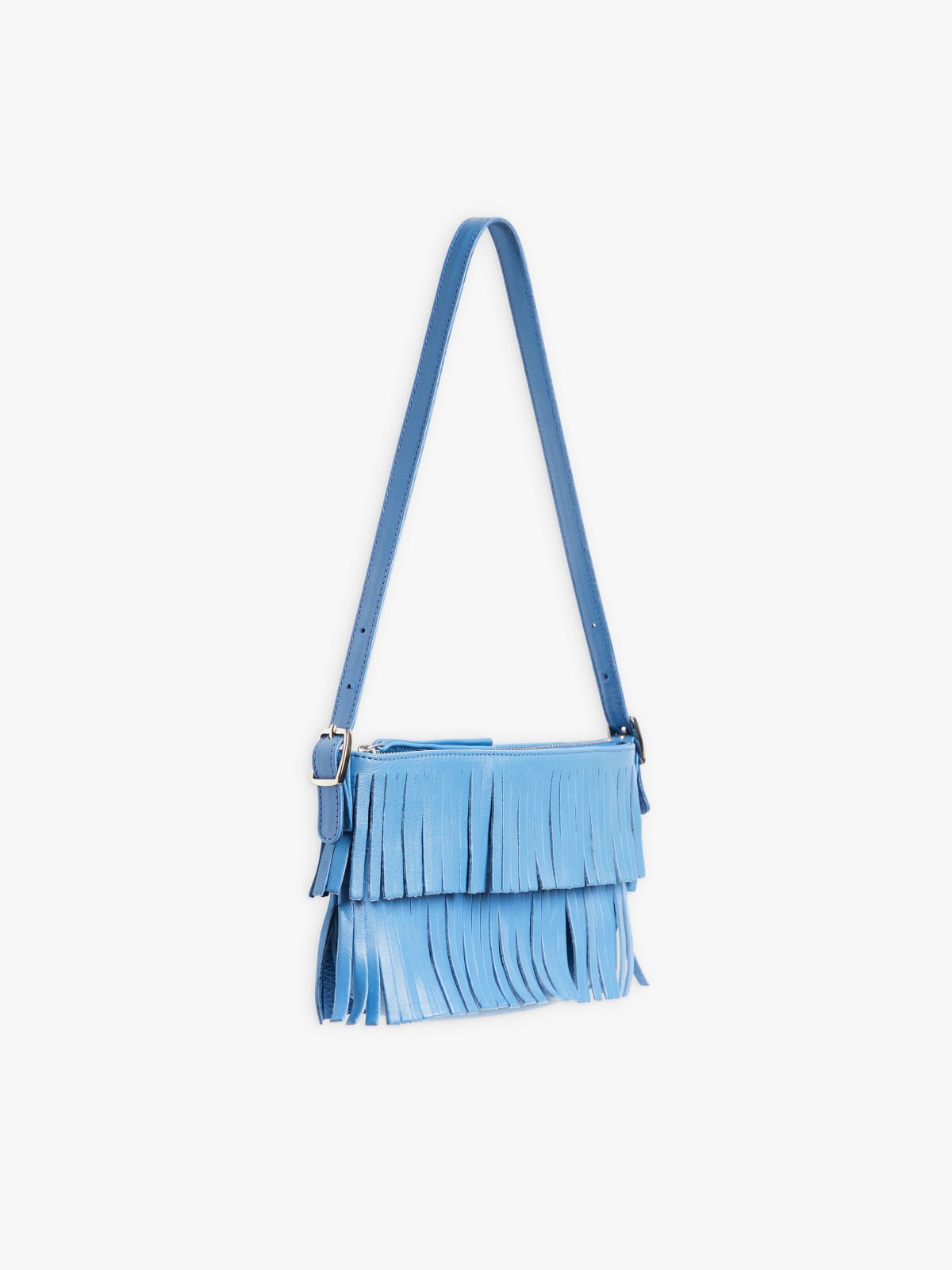 pochette Carmen en cuir bleu image number 2