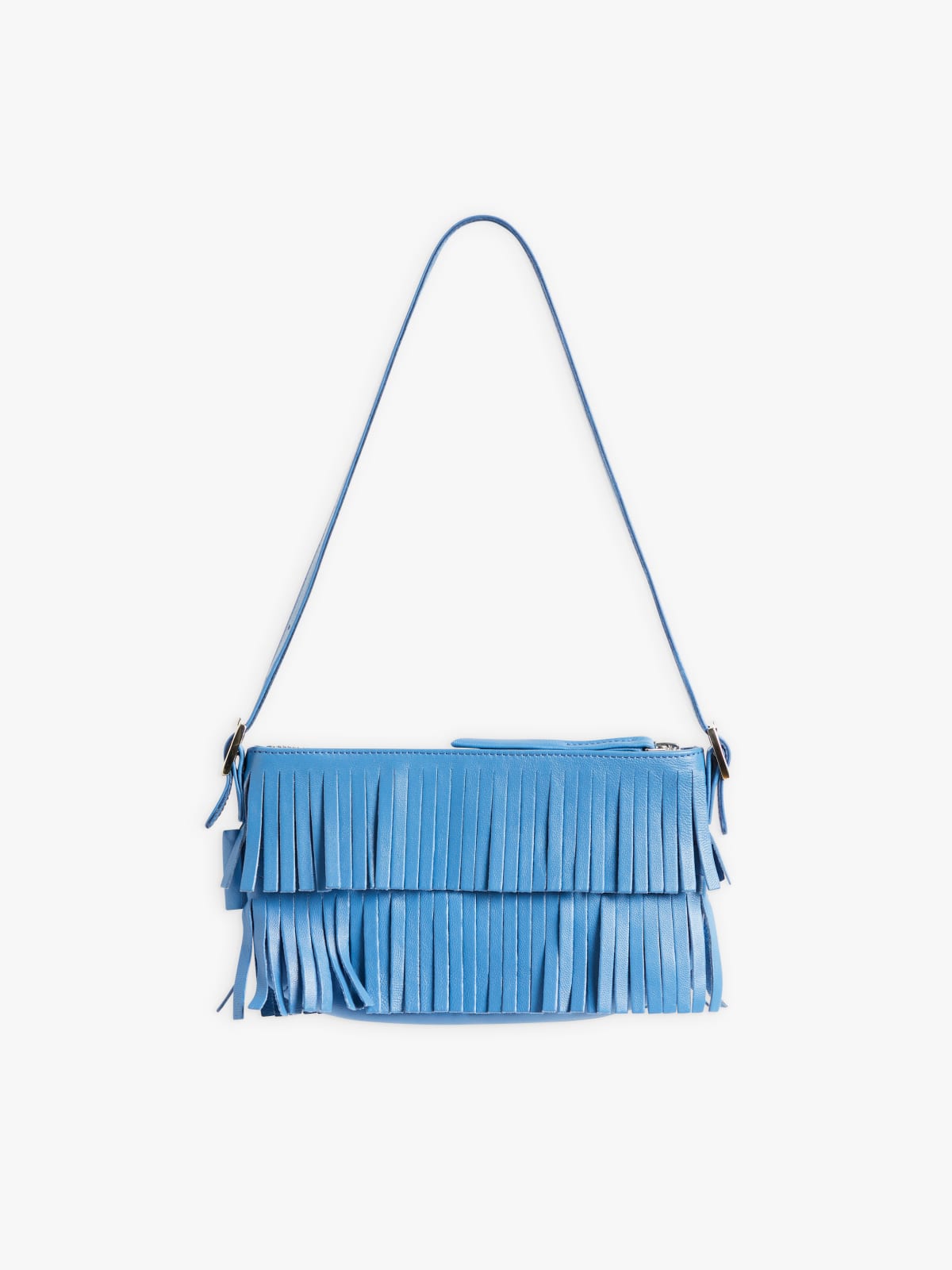 pochette Carmen en cuir bleu