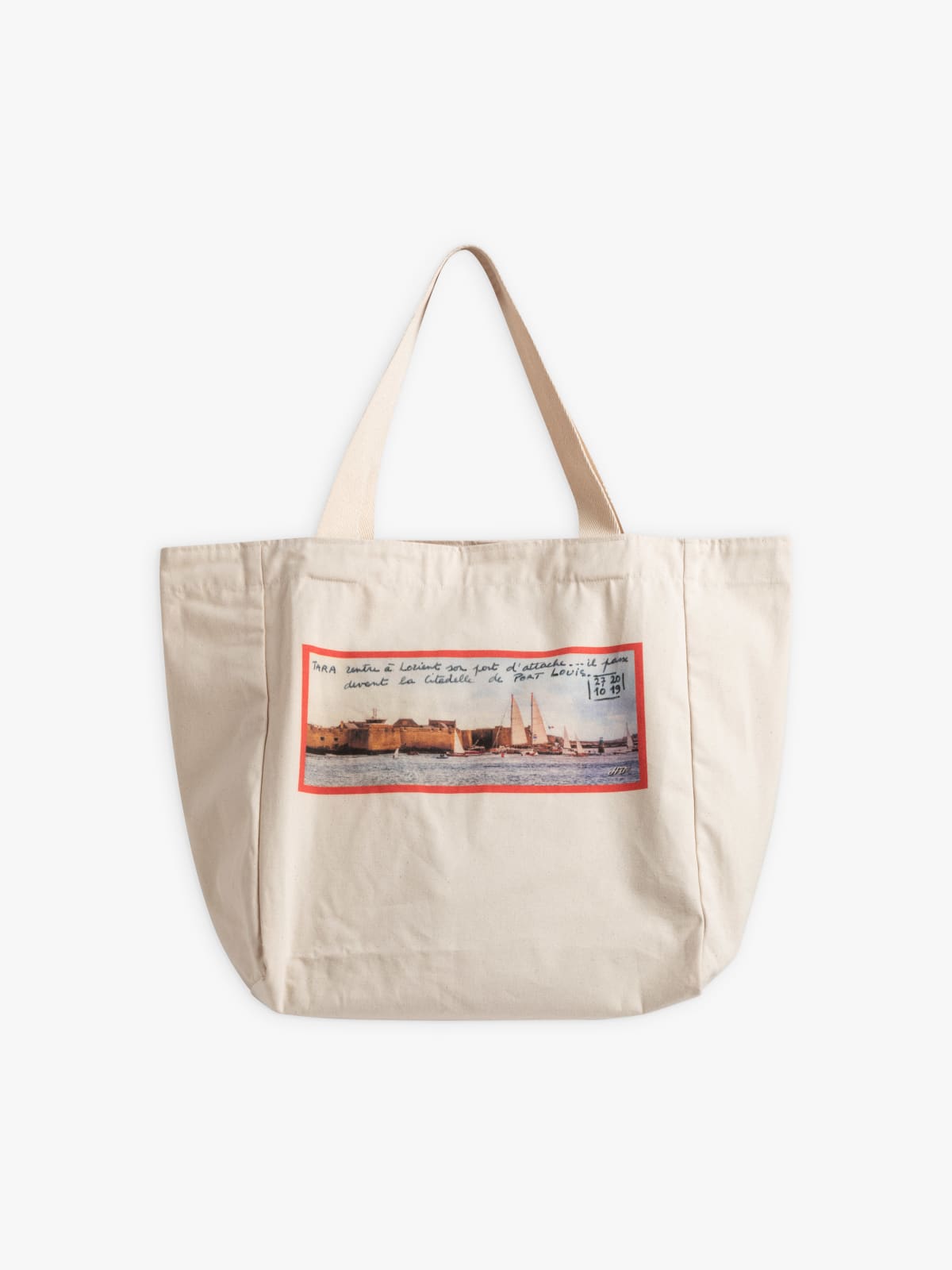 ecru cotton Tara photo Tara tote bag