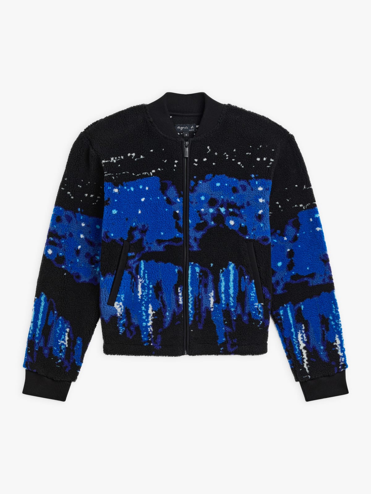 Kid faux fur jacket with digital print